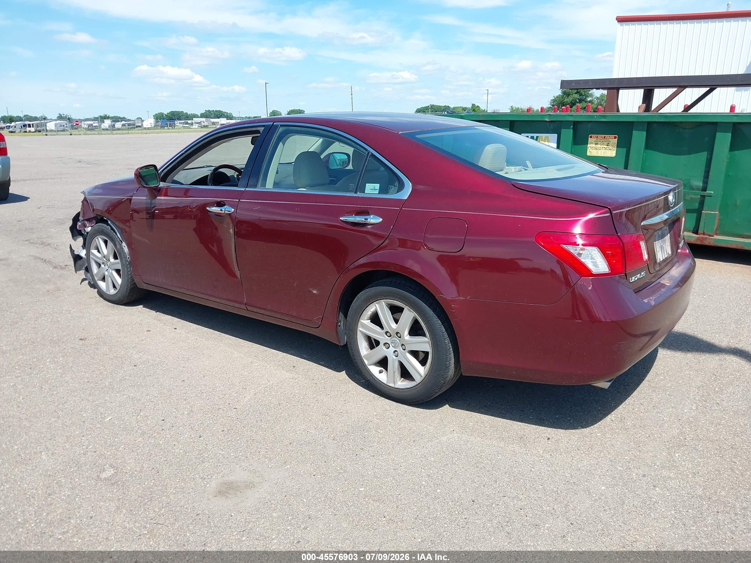 2007 Lexus Es 350   Burgundy vin: JTHBJ46G572003877