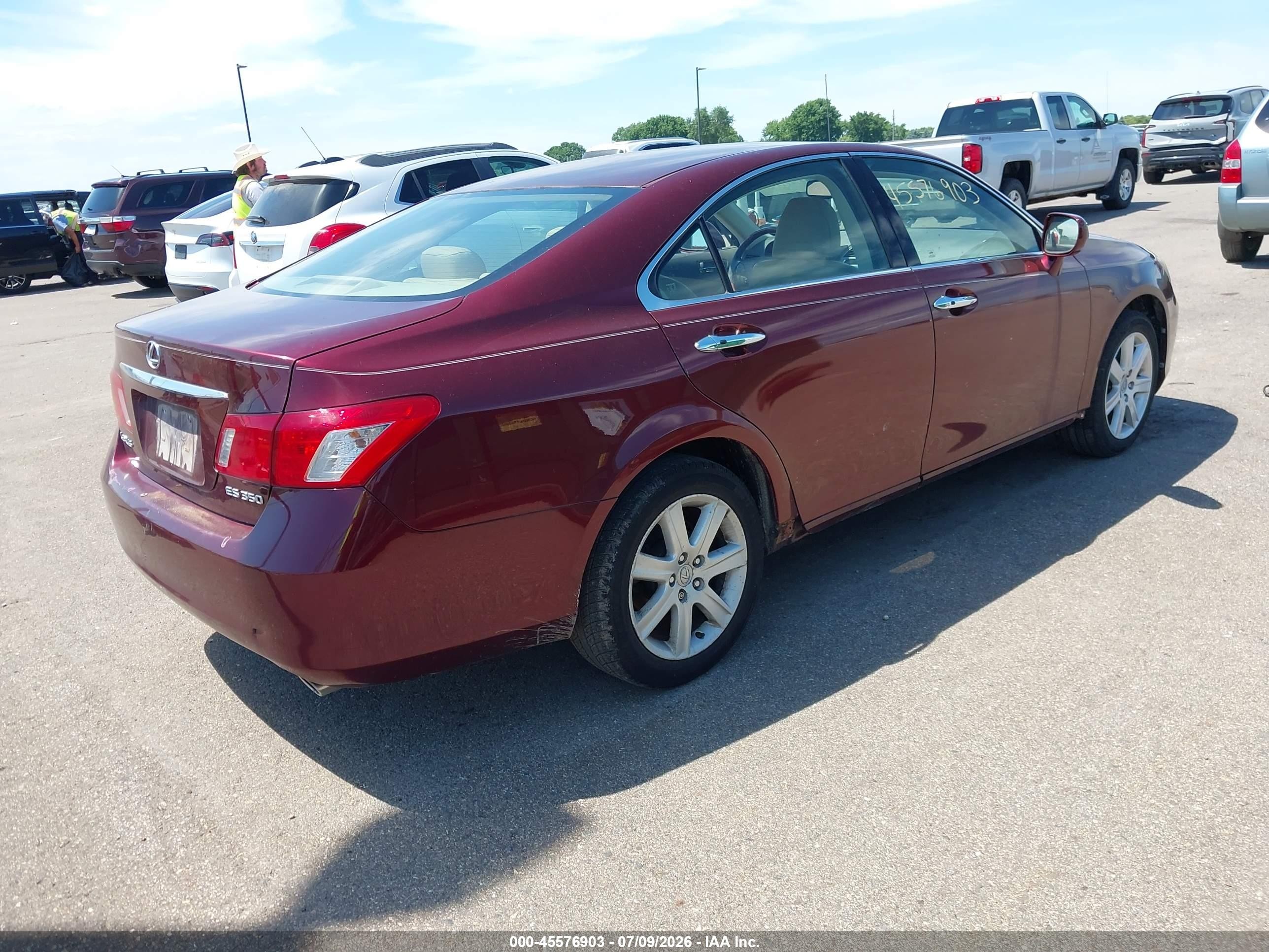 2007 Lexus Es 350   Burgundy vin: JTHBJ46G572003877