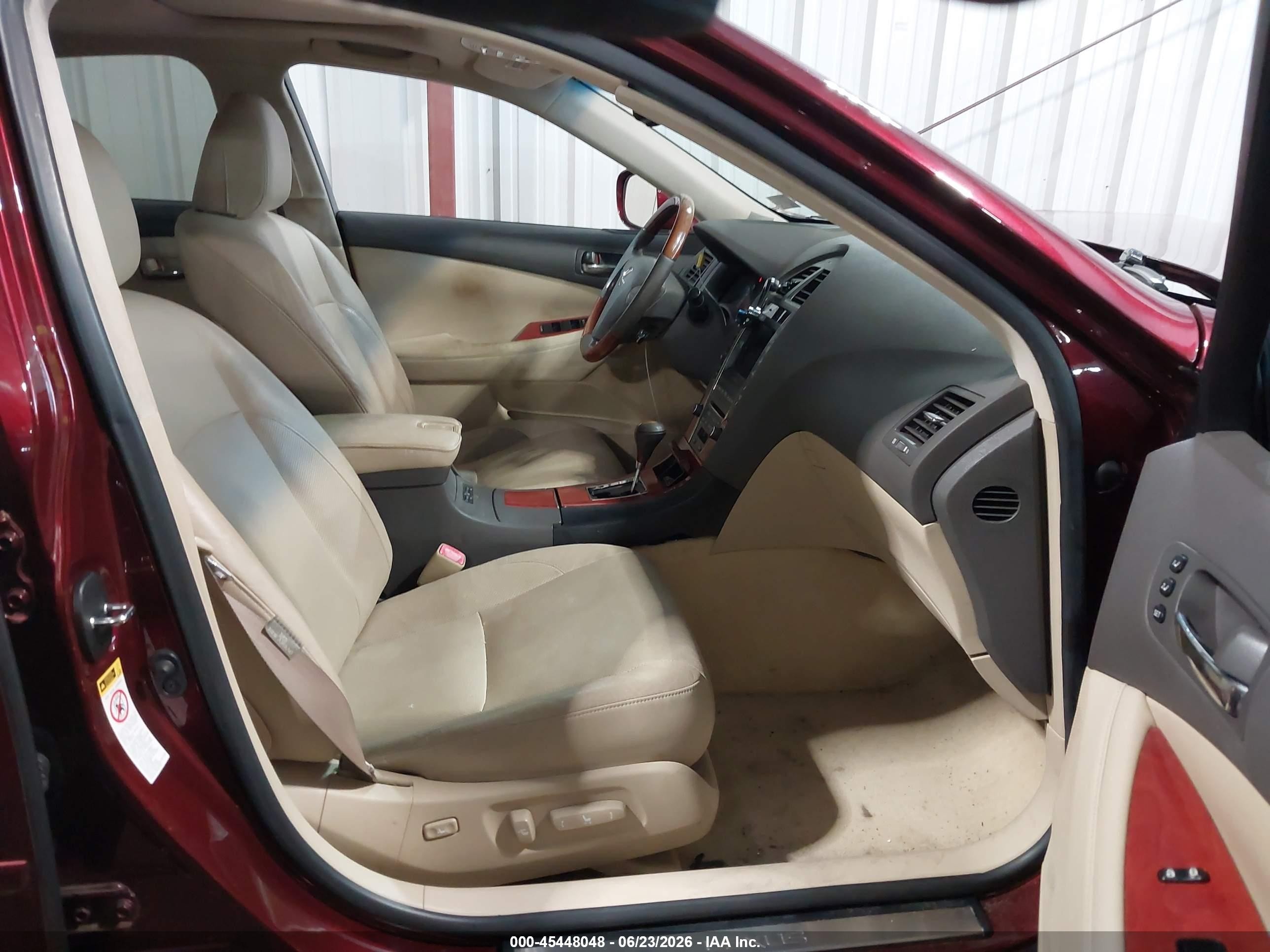 2007 Lexus Es 350   Burgundy vin: JTHBJ46G572047216