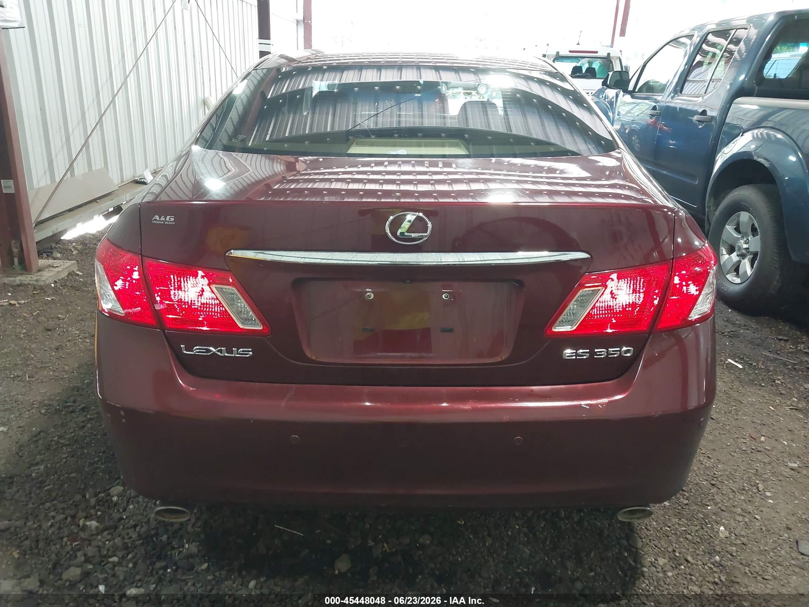 2007 Lexus Es 350   Burgundy vin: JTHBJ46G572047216