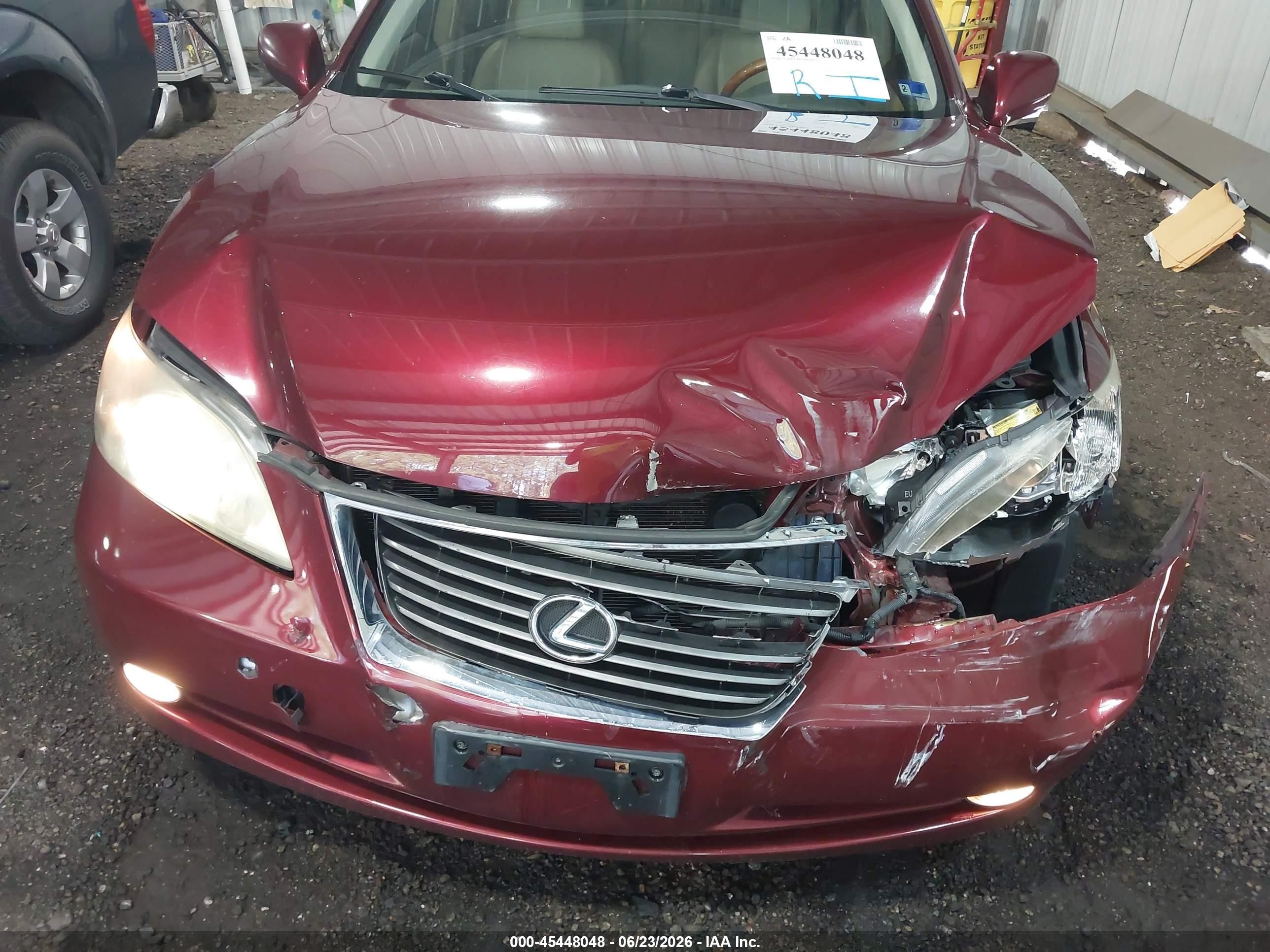 2007 Lexus Es 350   Burgundy vin: JTHBJ46G572047216