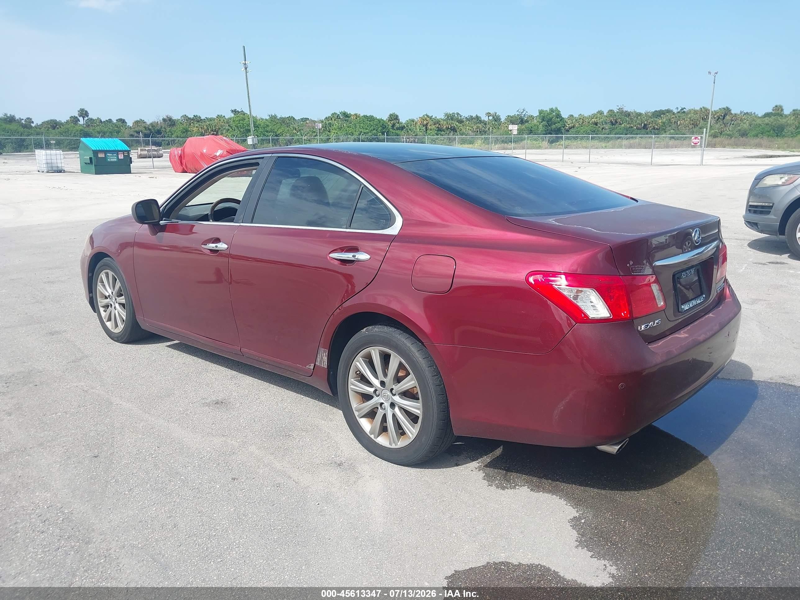 2007 Lexus Es 350   Burgundy vin: JTHBJ46G572073119
