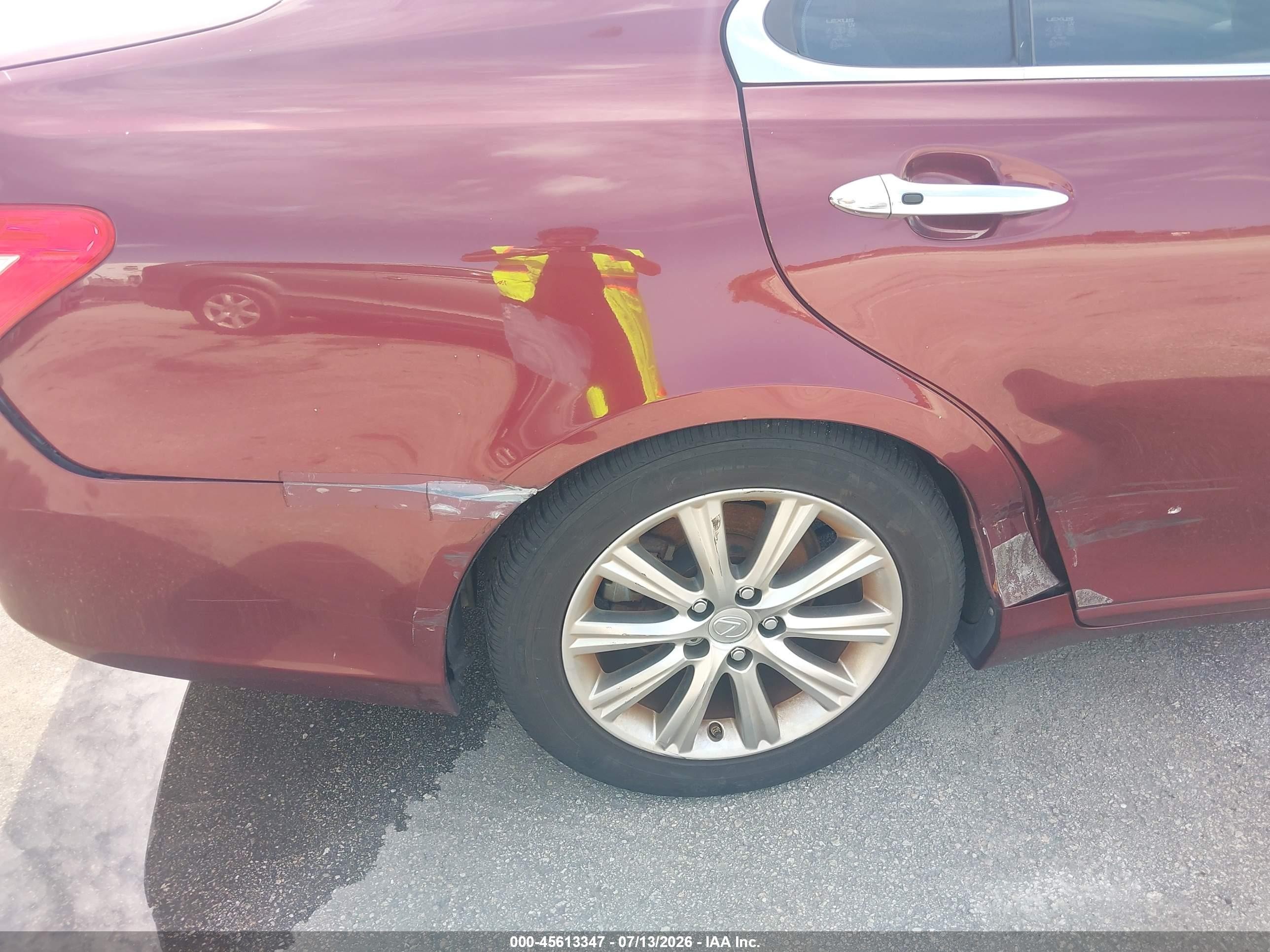 2007 Lexus Es 350   Burgundy vin: JTHBJ46G572073119