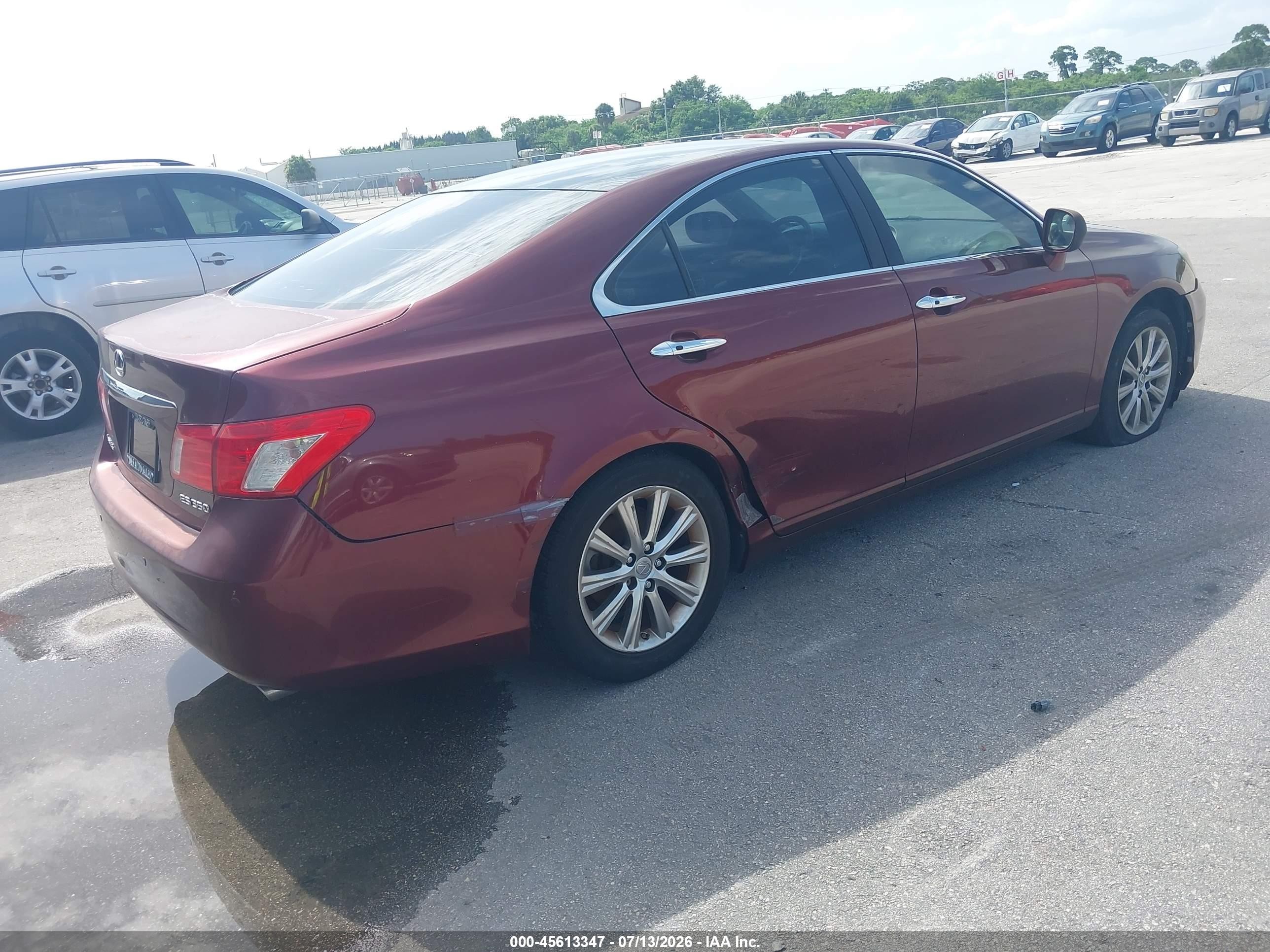 2007 Lexus Es 350   Burgundy vin: JTHBJ46G572073119