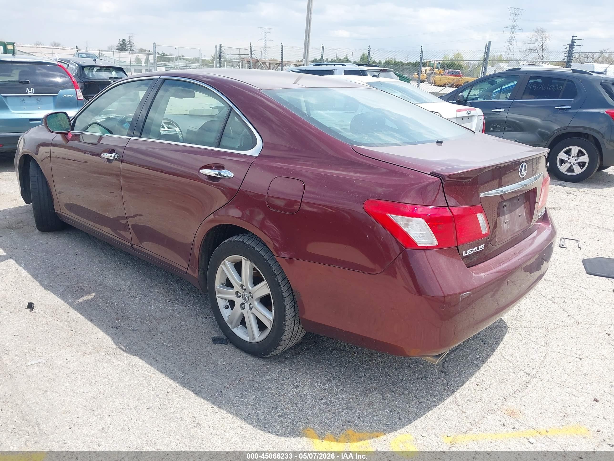 2007 Lexus Es 350 Maroon vin: JTHBJ46G572089501