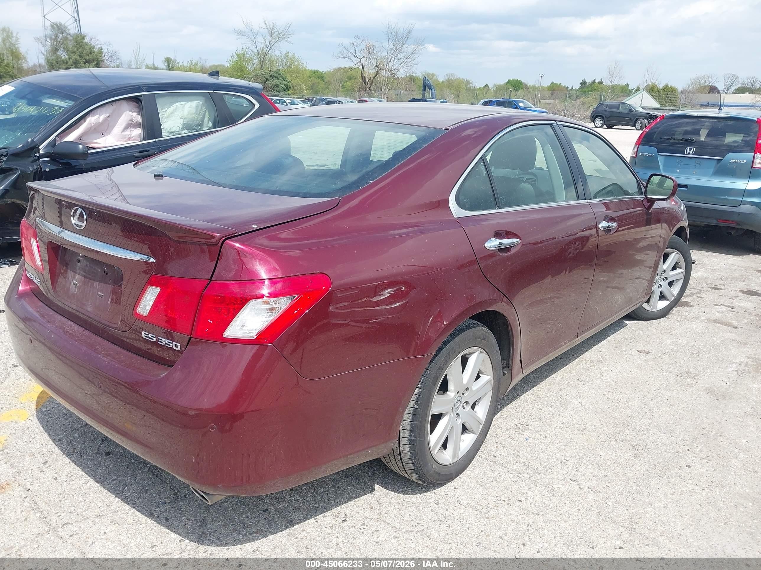 2007 Lexus Es 350 Maroon vin: JTHBJ46G572089501