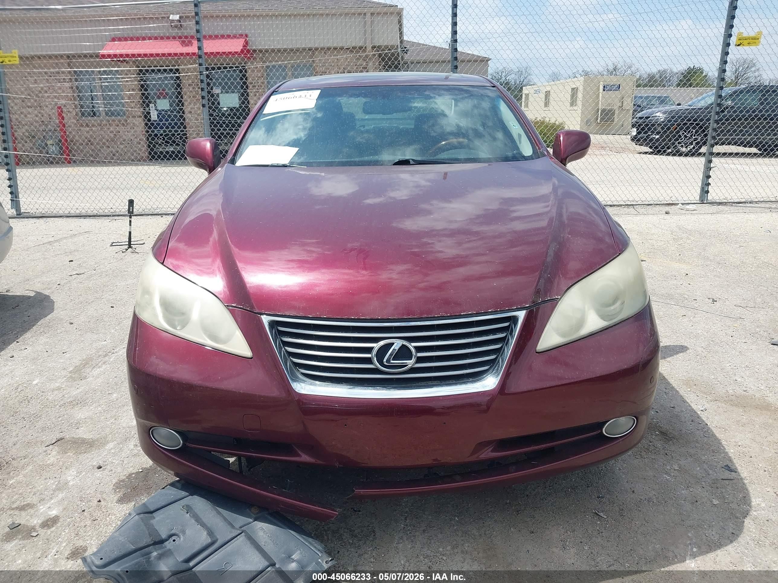 2007 Lexus Es 350 Maroon vin: JTHBJ46G572089501