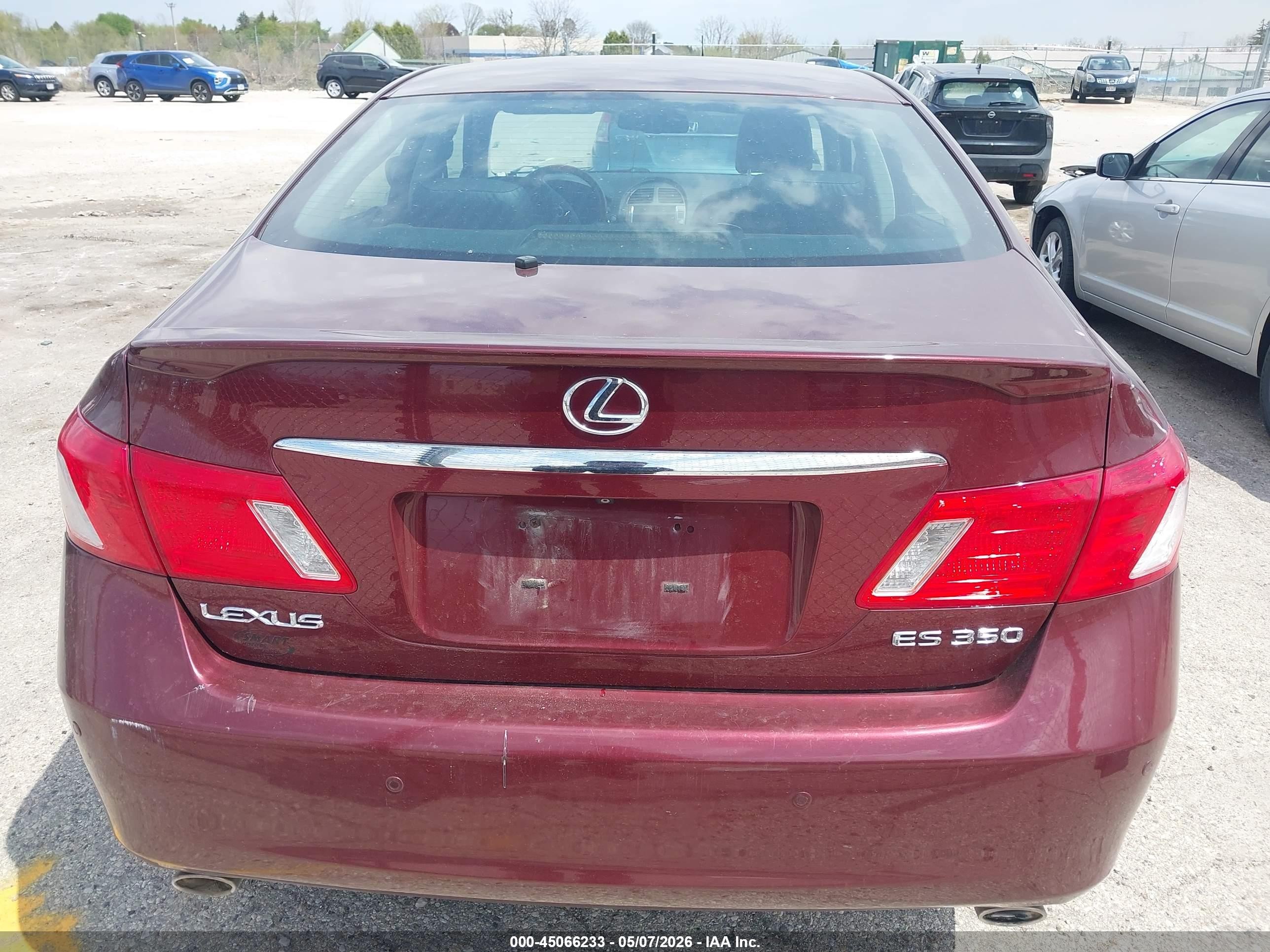 2007 Lexus Es 350 Maroon vin: JTHBJ46G572089501