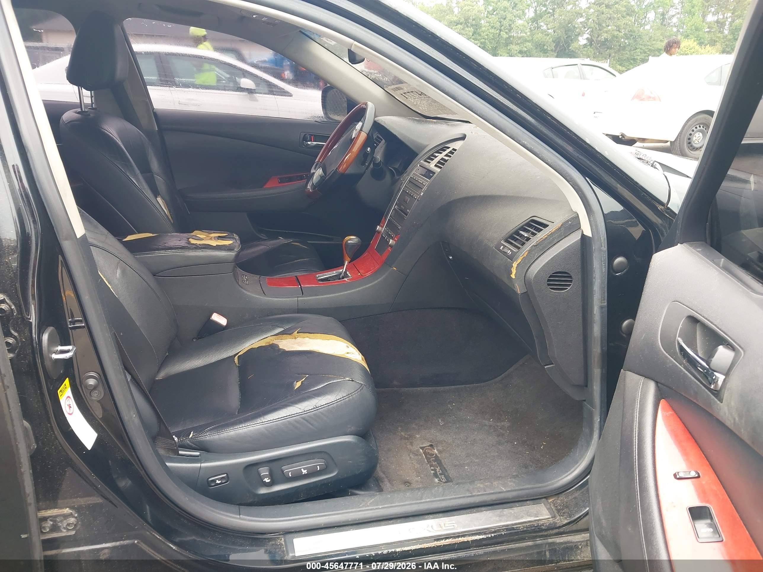 2007 Lexus Es 350 Black vin: JTHBJ46G572124800