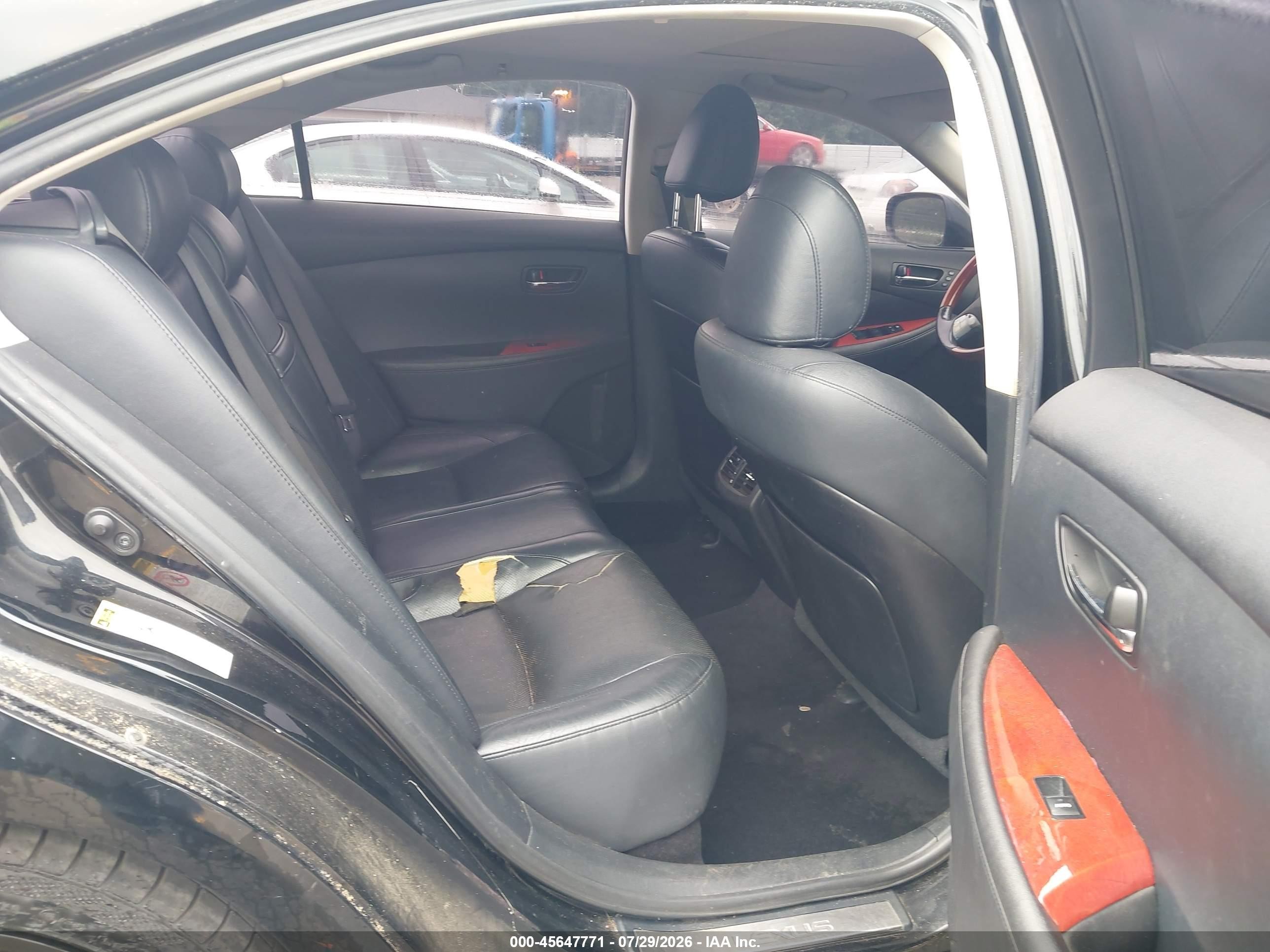 2007 Lexus Es 350 Black vin: JTHBJ46G572124800
