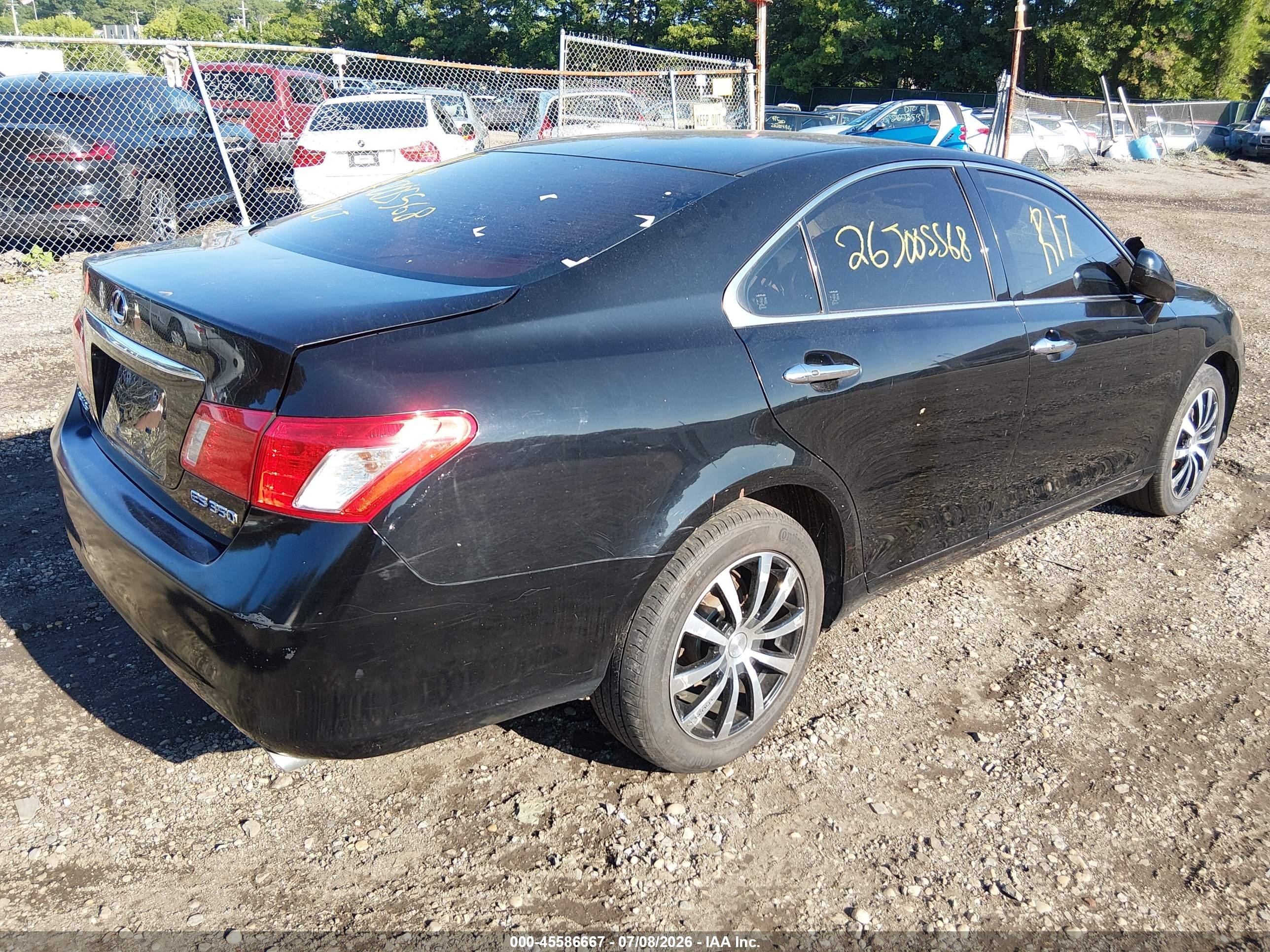 2007 Lexus Es 350   Black vin: JTHBJ46G572151561