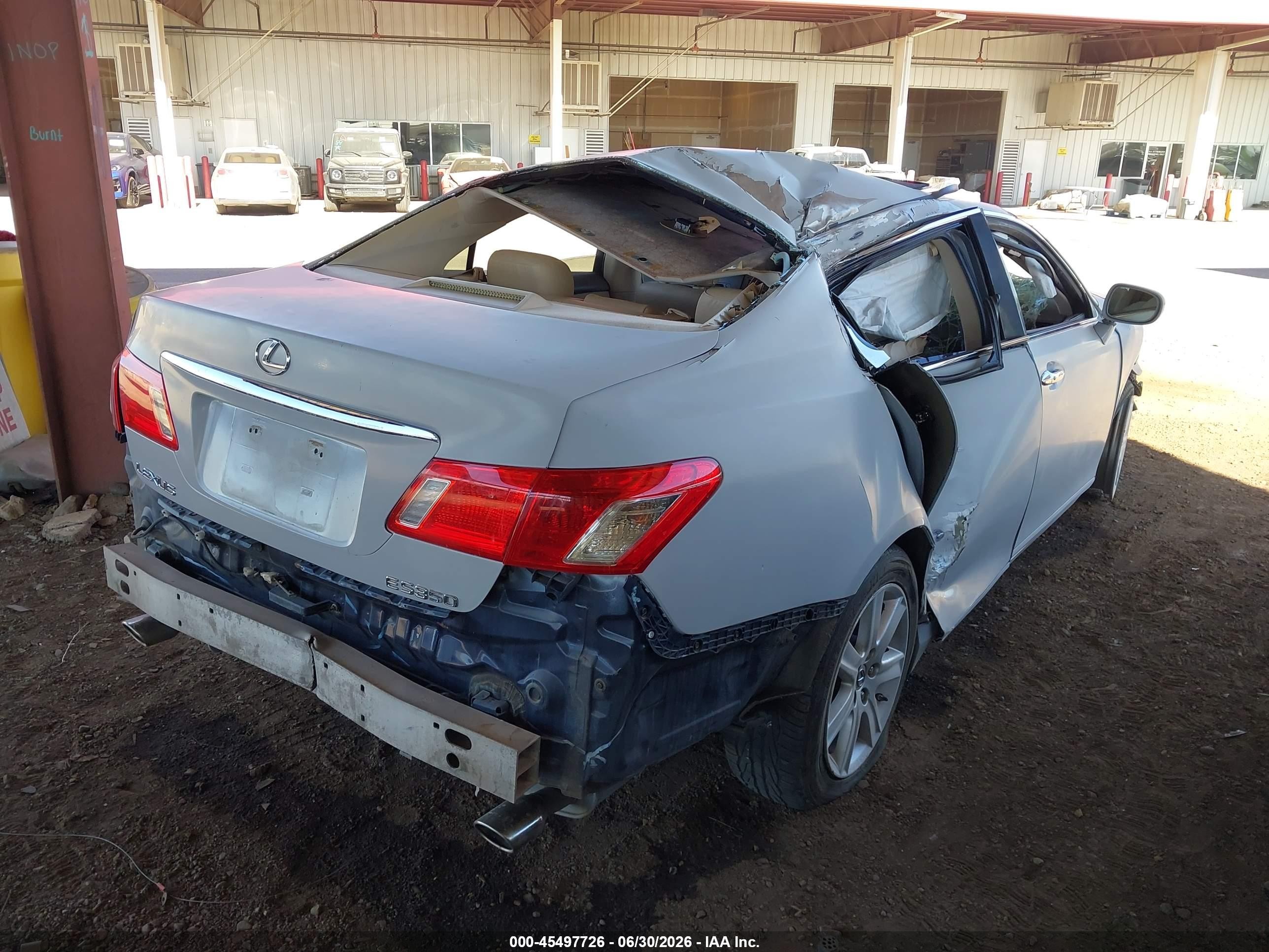 2008 Lexus Es 350   Gray vin: JTHBJ46G582159189
