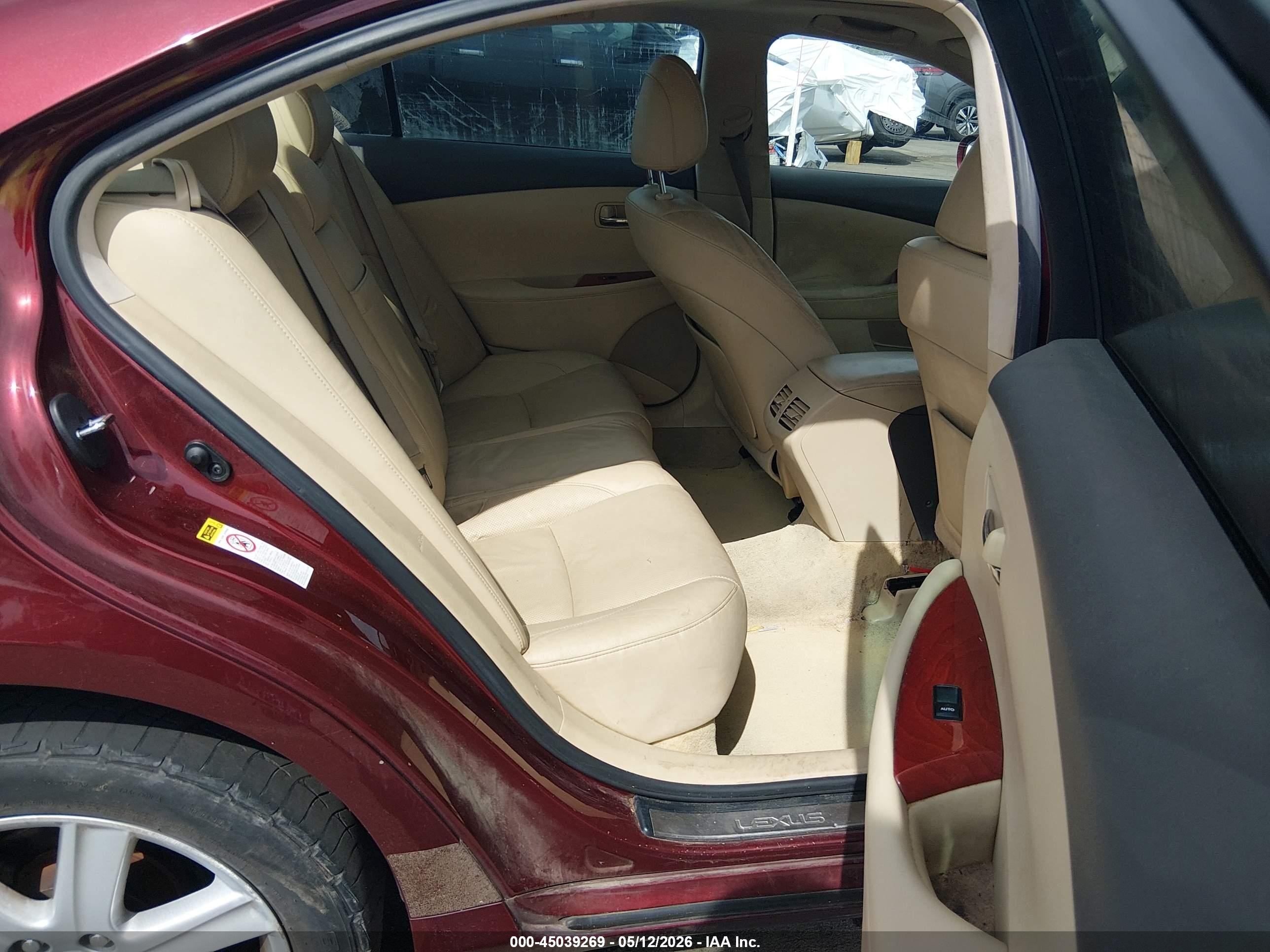 2008 Lexus Es 350   Red vin: JTHBJ46G582166224