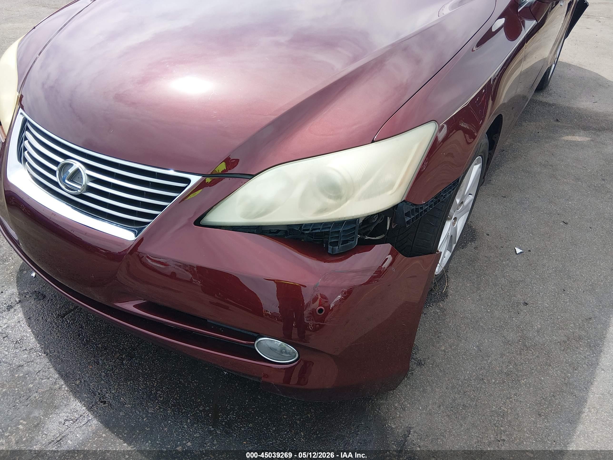 2008 Lexus Es 350   Red vin: JTHBJ46G582166224