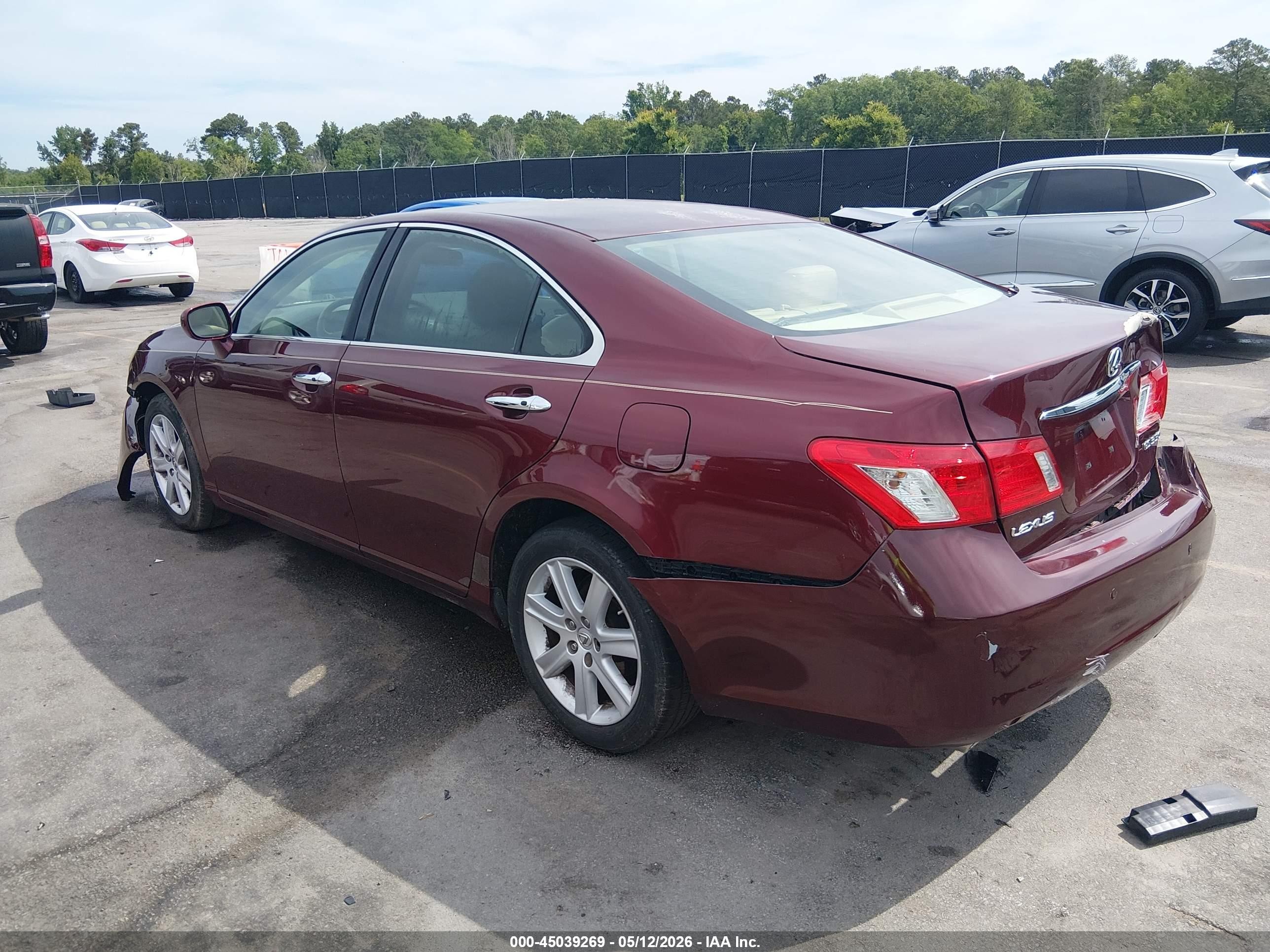 2008 Lexus Es 350   Red vin: JTHBJ46G582166224