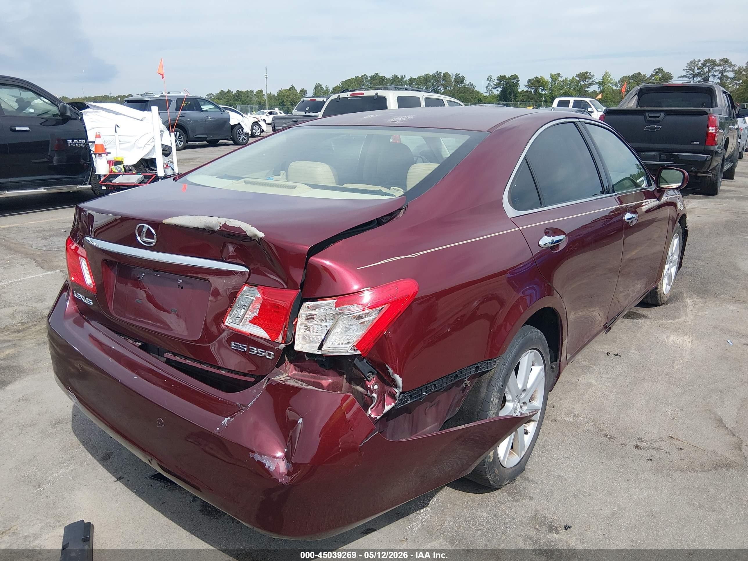 2008 Lexus Es 350   Red vin: JTHBJ46G582166224