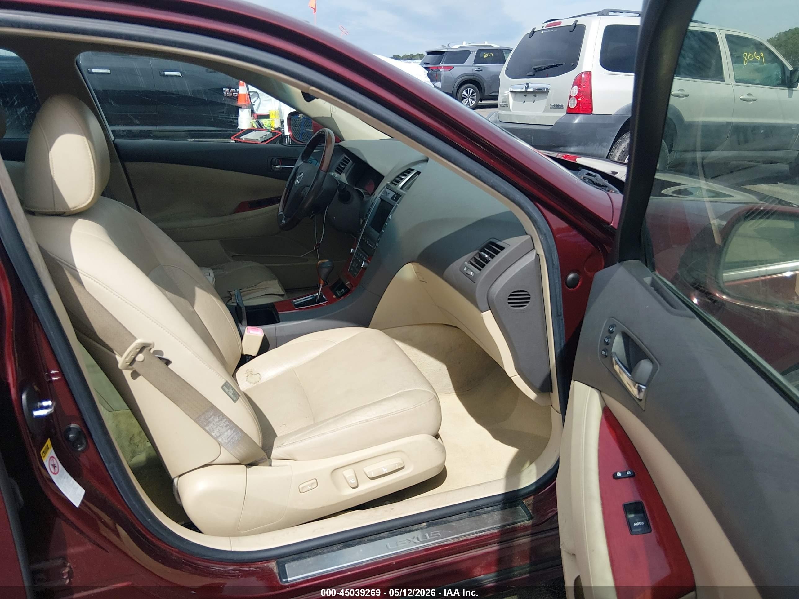 2008 Lexus Es 350   Red vin: JTHBJ46G582166224