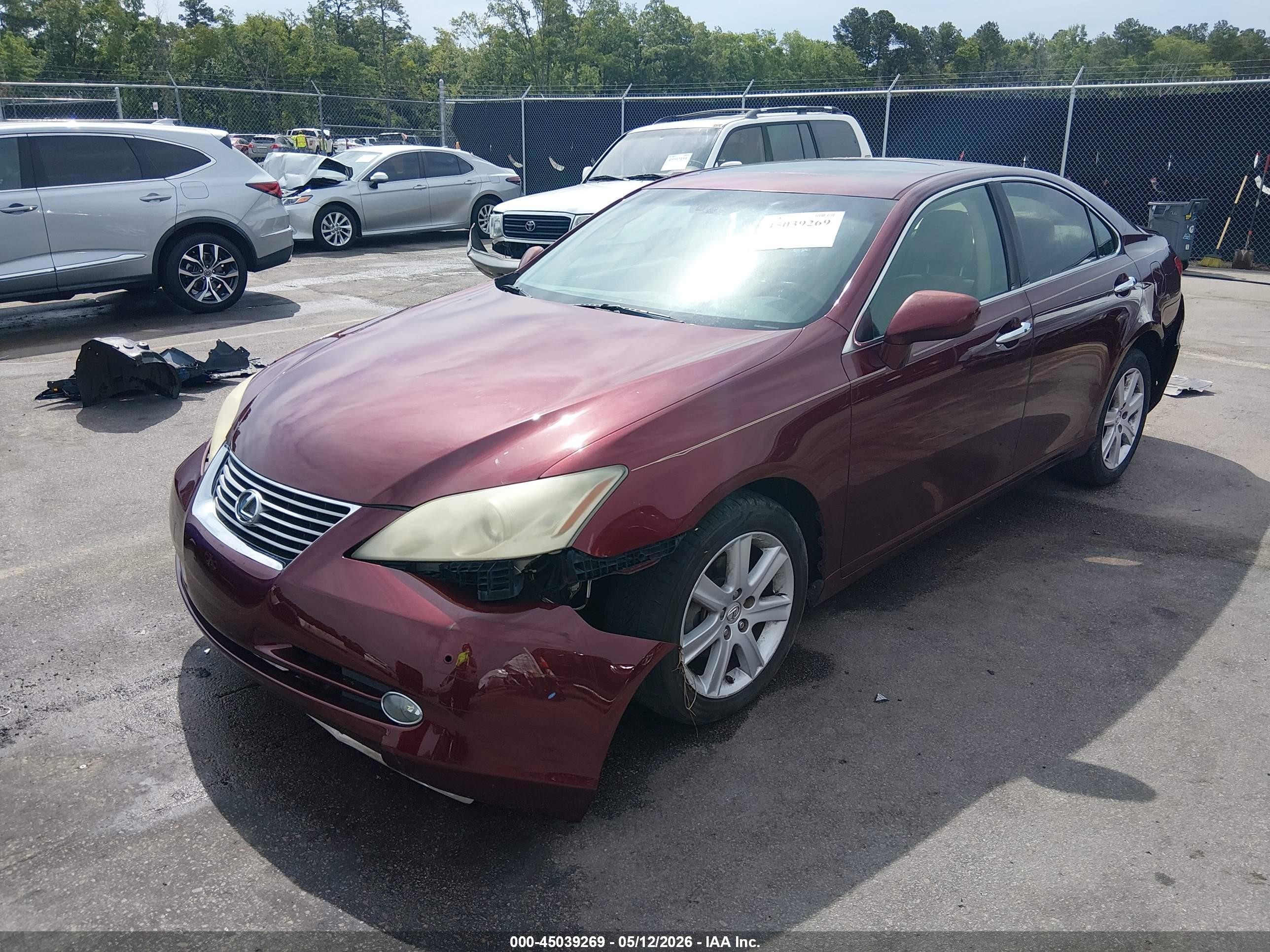 2008 Lexus Es 350   Red vin: JTHBJ46G582166224