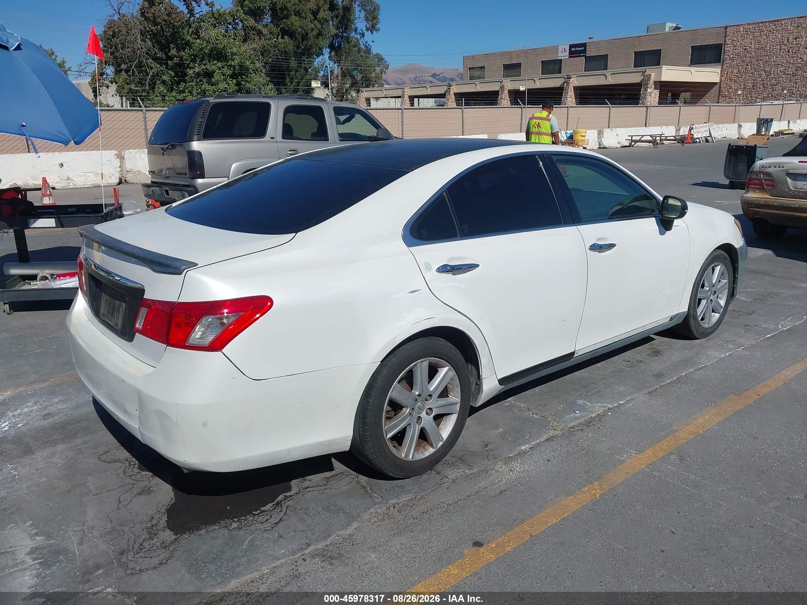 2008 Lexus Es 350 White vin: JTHBJ46G582171634