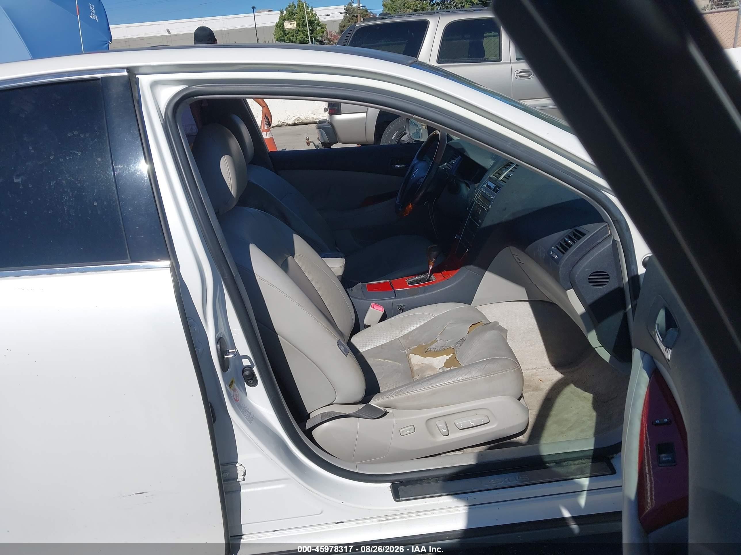 2008 Lexus Es 350 White vin: JTHBJ46G582171634