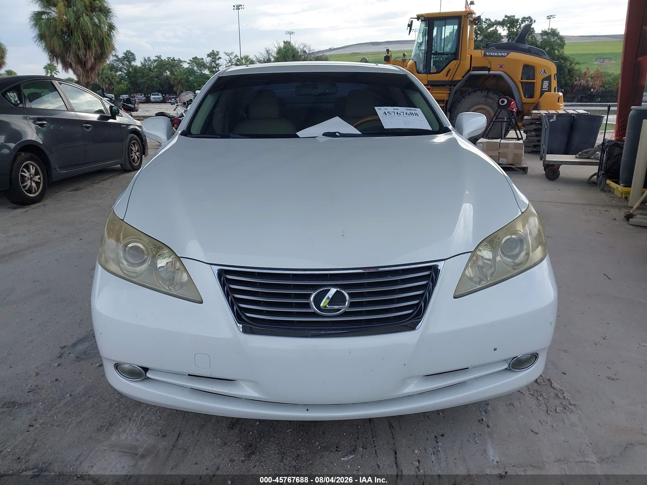 2008 Lexus Es 350   White vin: JTHBJ46G582176025