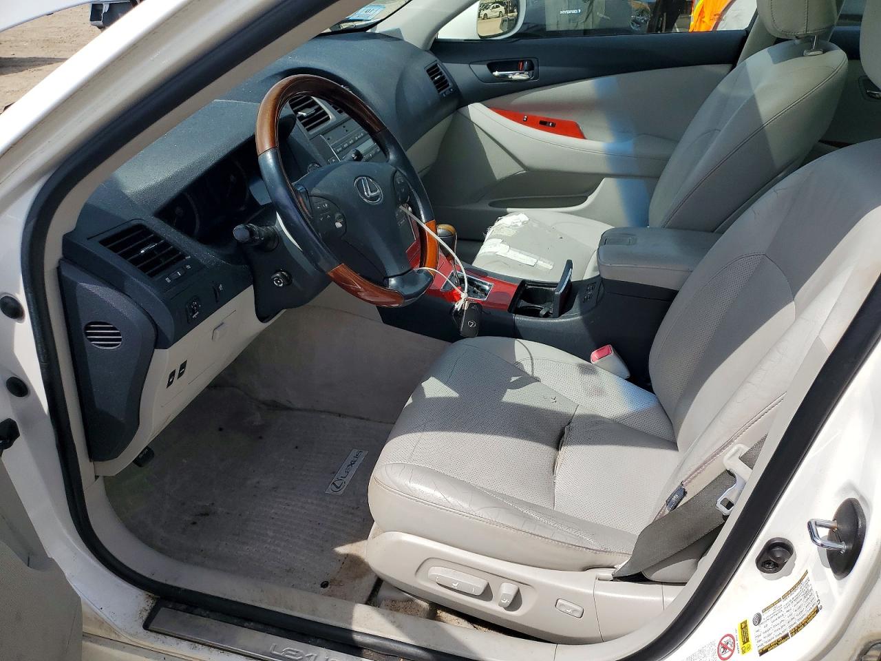 2008 Lexus Es 350 White vin: JTHBJ46G582184559