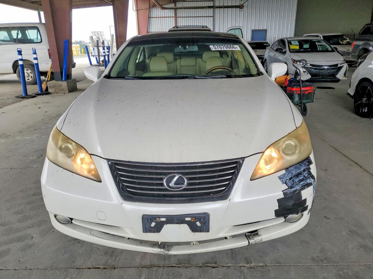 2008 Lexus Es 350 White vin: JTHBJ46G582197795
