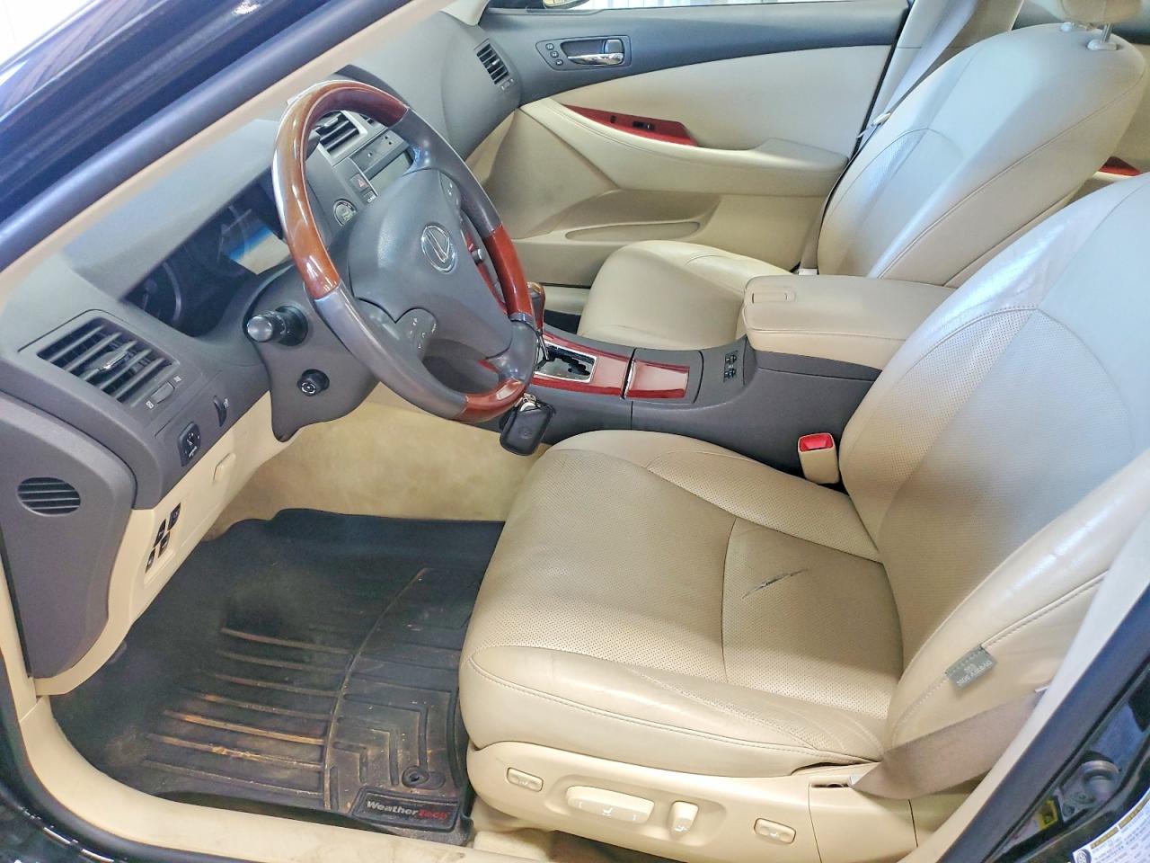 2008 Lexus Es 350 Black vin: JTHBJ46G582204194