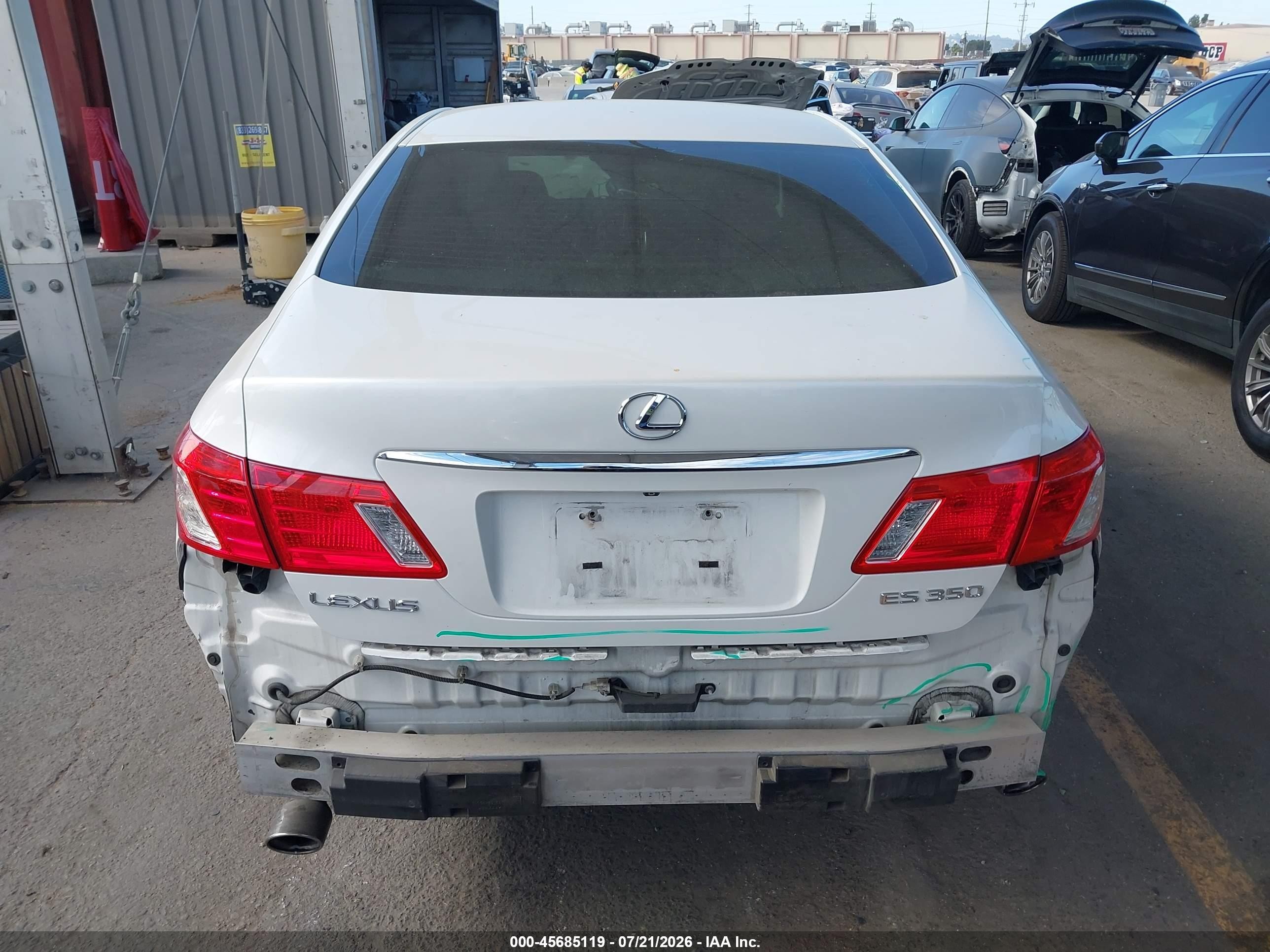 2008 Lexus Es 350   White vin: JTHBJ46G582204423