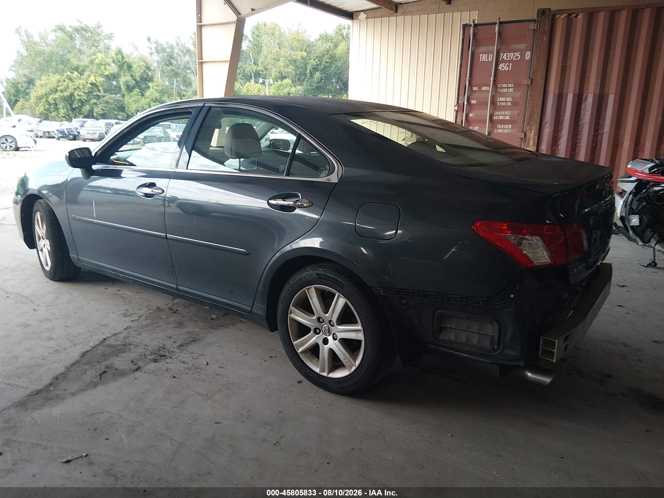 2008 Lexus Es 350   Серый vin: JTHBJ46G582219293