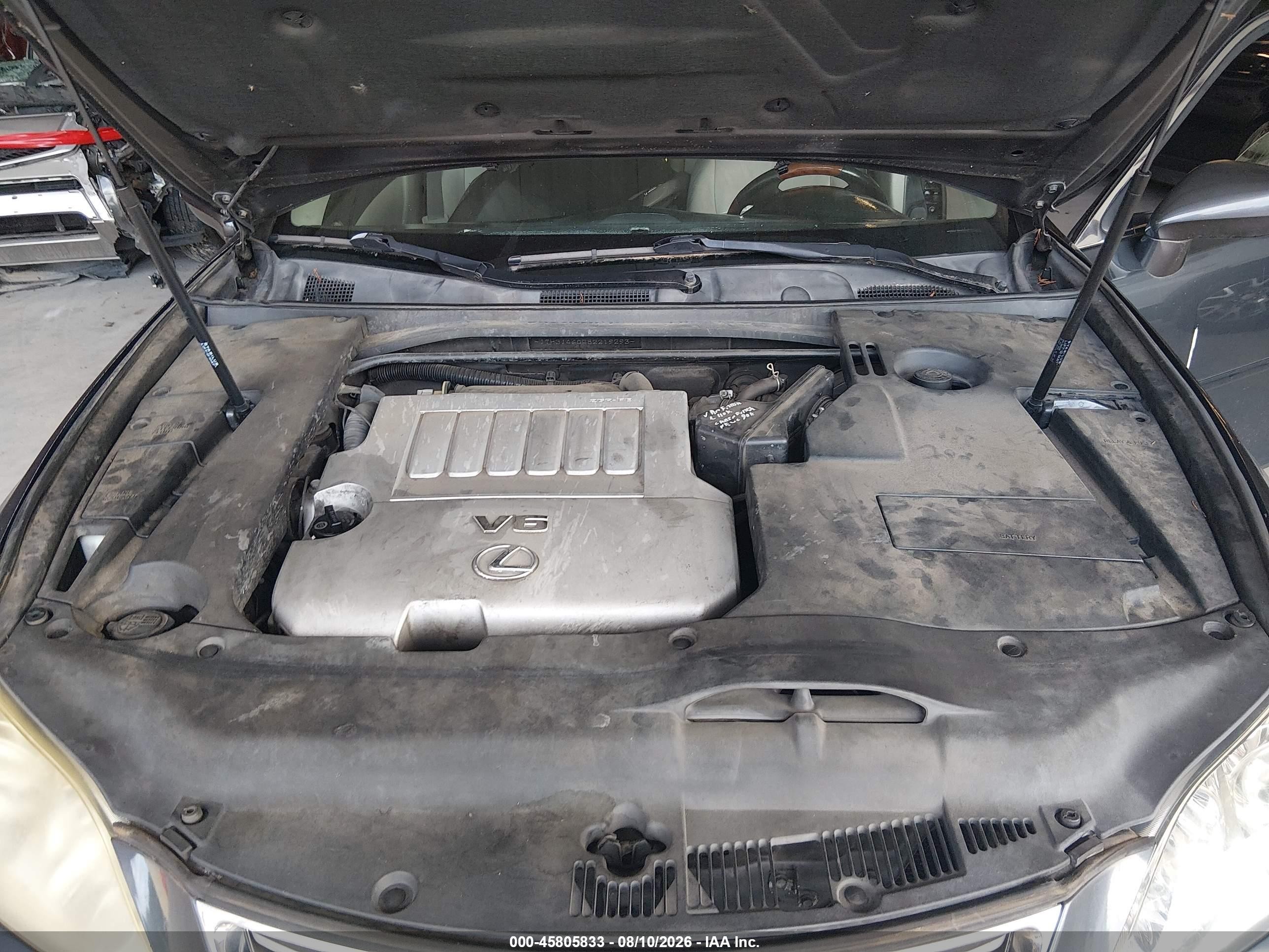 2008 Lexus Es 350   Серый vin: JTHBJ46G582219293