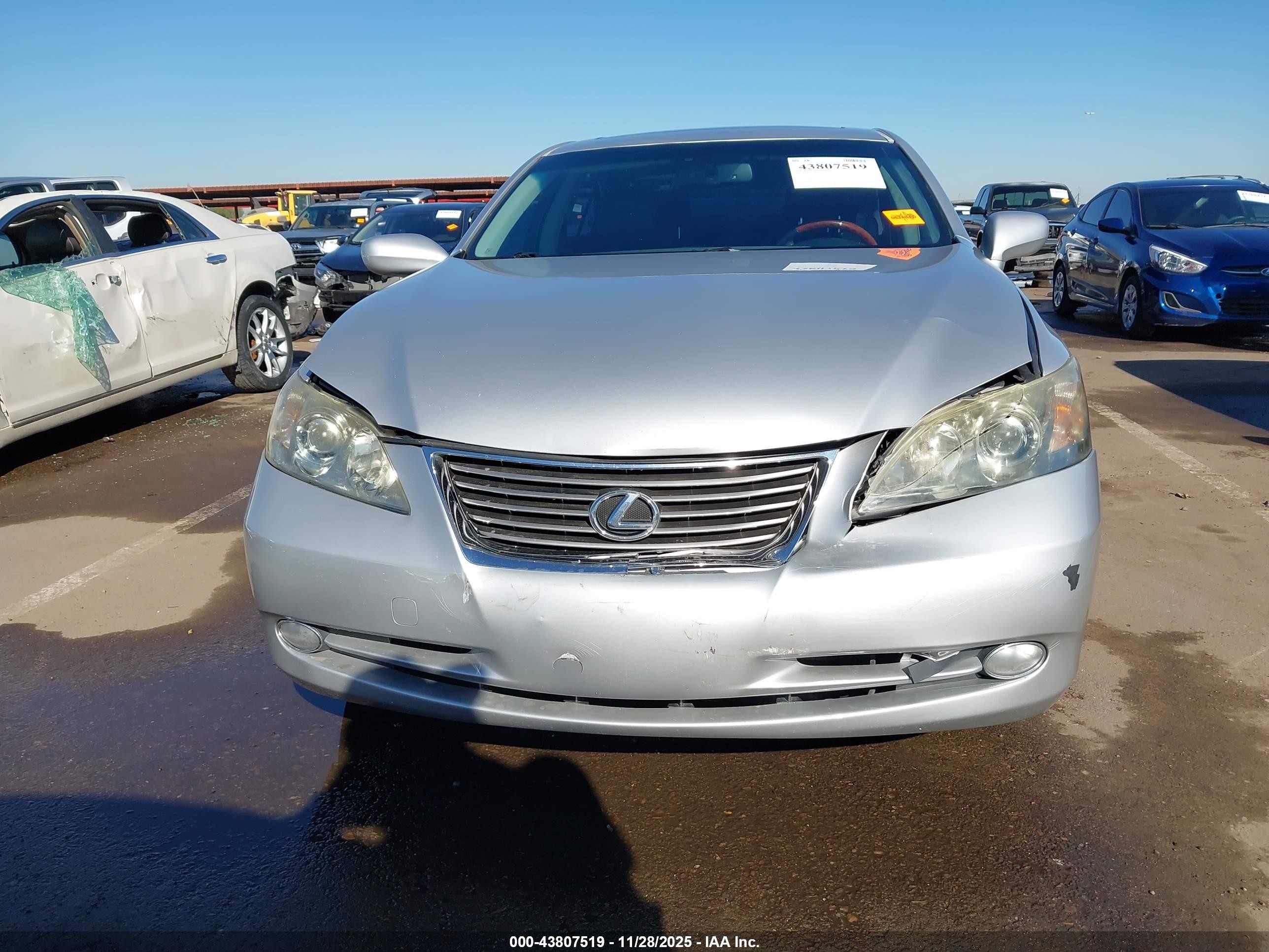 2008 Lexus Es 350 Silver vin: JTHBJ46G582231623