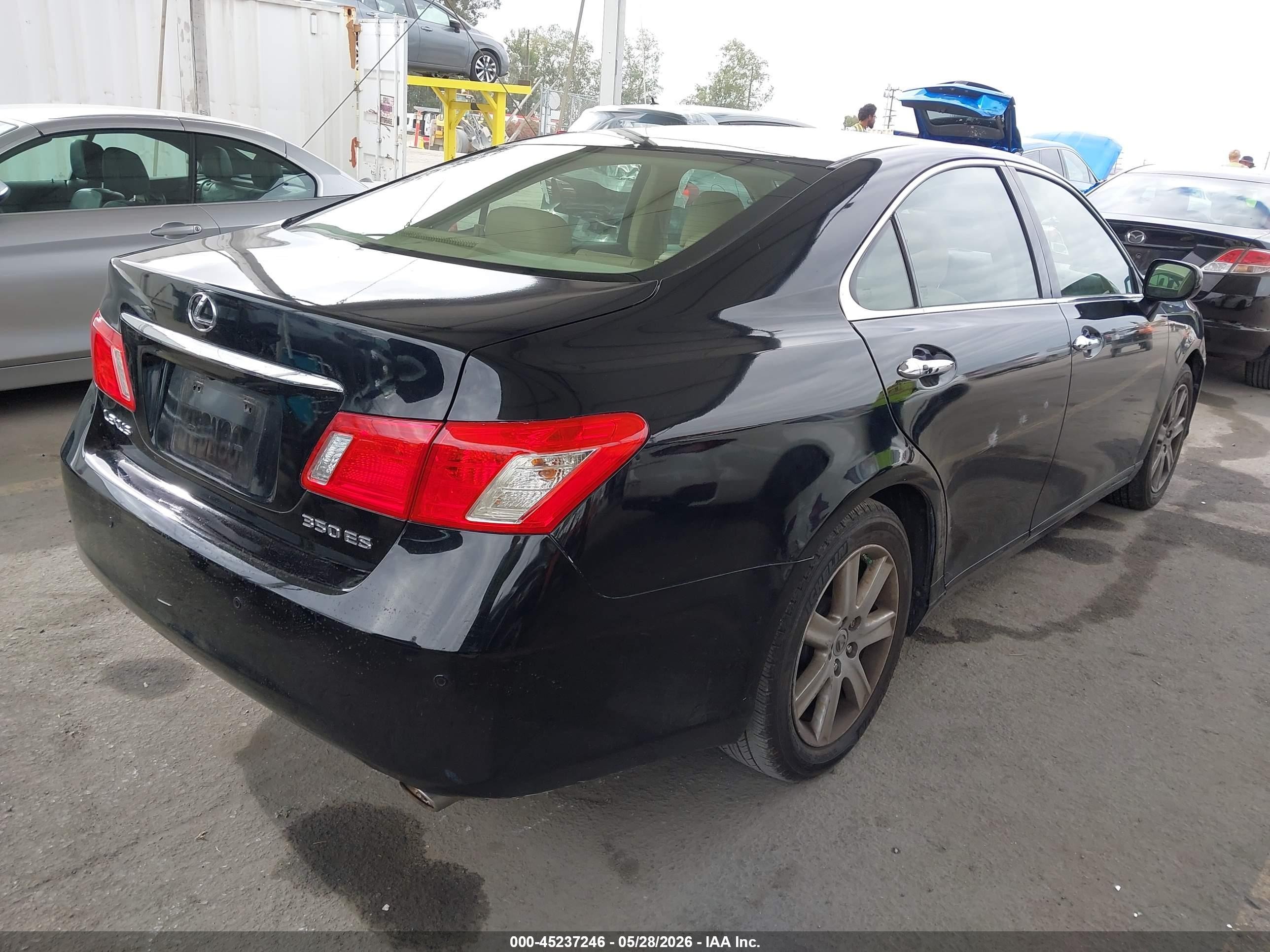 2008 Lexus Es 350   Black vin: JTHBJ46G582235381