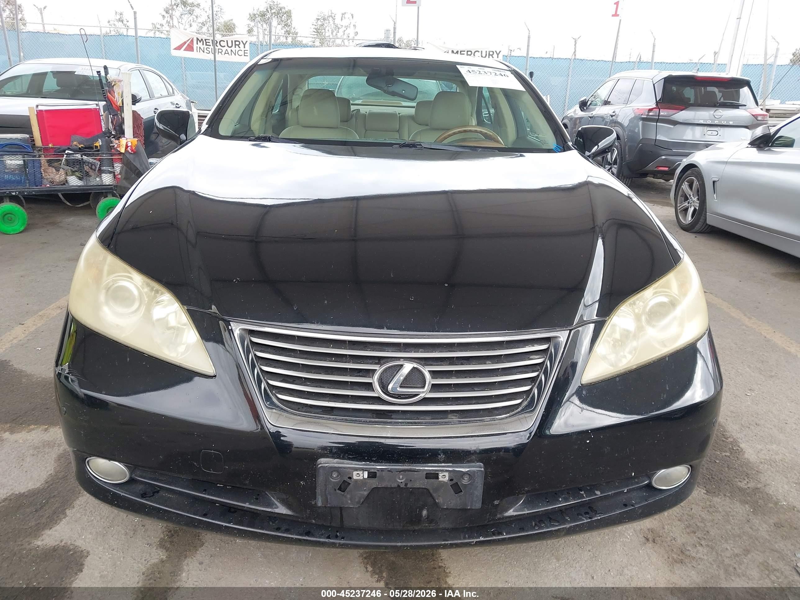2008 Lexus Es 350   Black vin: JTHBJ46G582235381