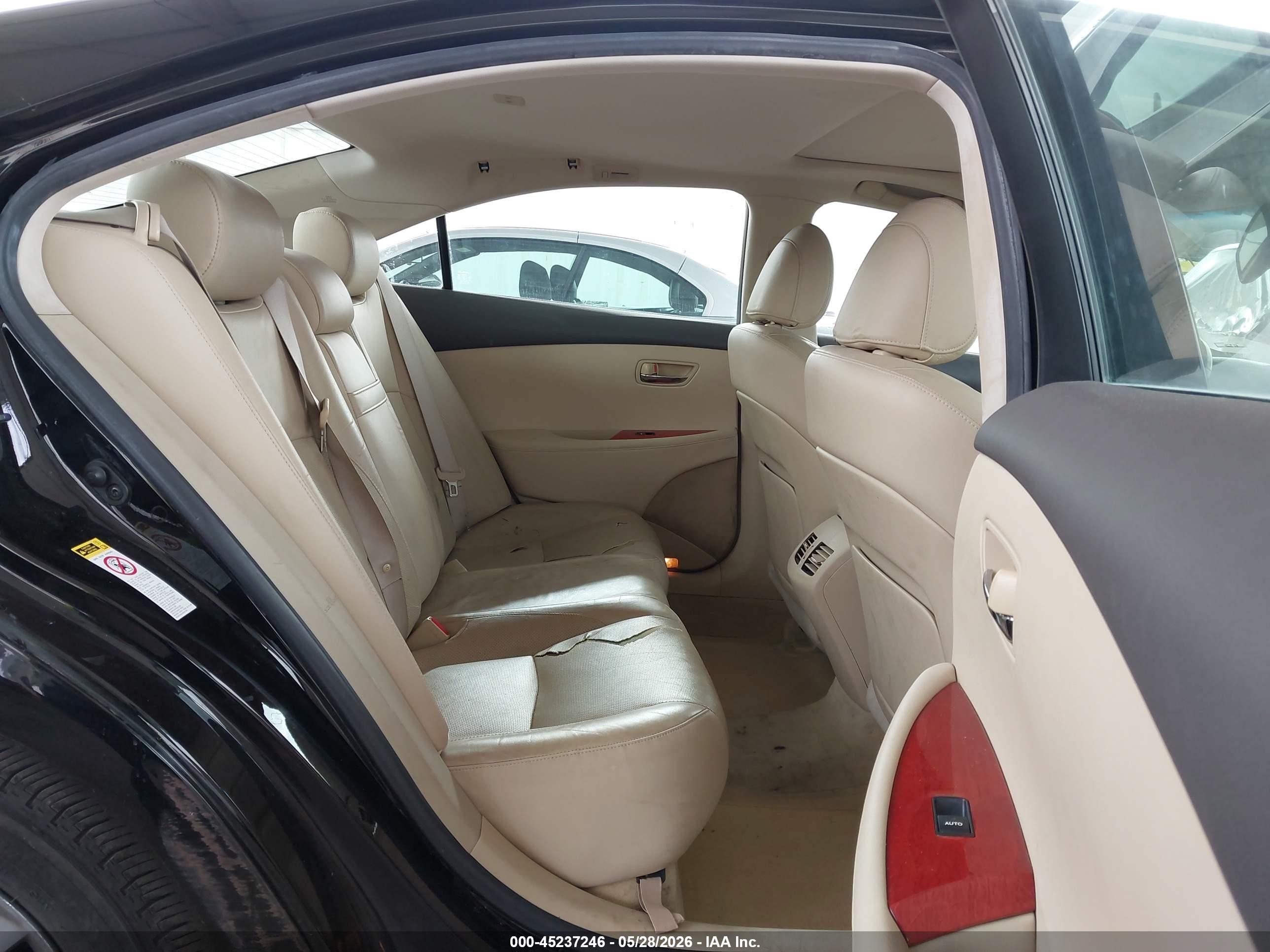 2008 Lexus Es 350   Black vin: JTHBJ46G582235381