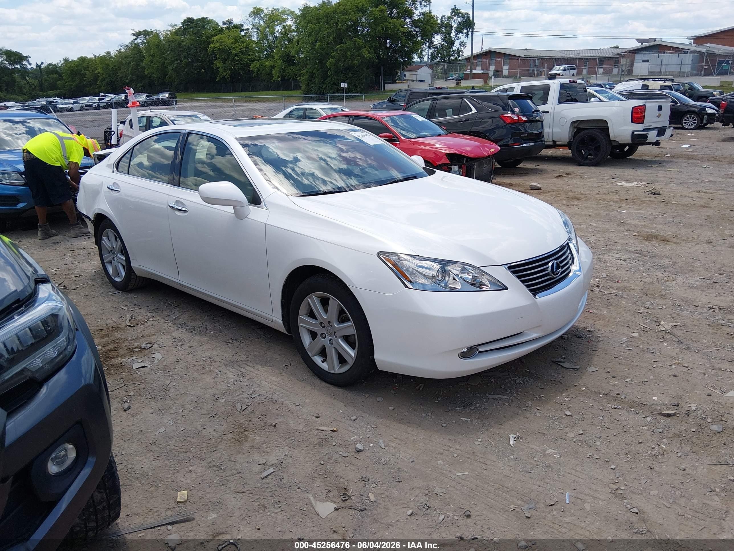 2008 Lexus Es 350 White vin: JTHBJ46G582261835