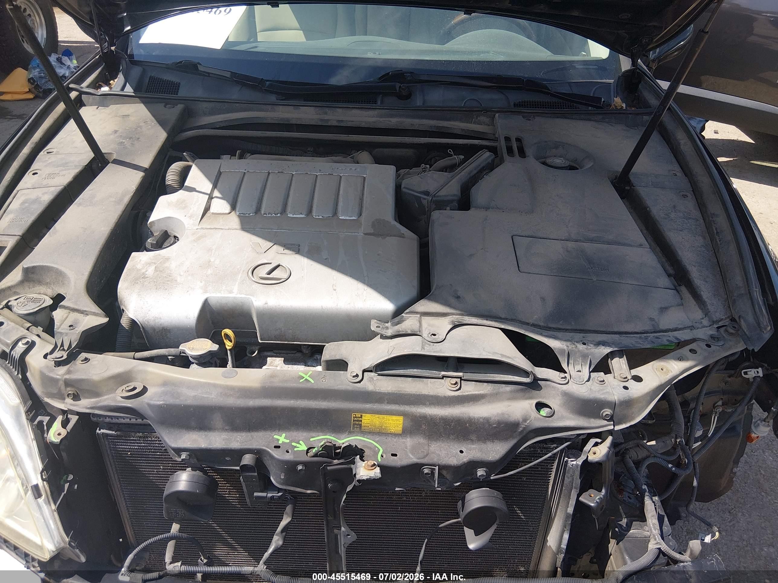 2008 Lexus Es 350   Черный vin: JTHBJ46G582262645