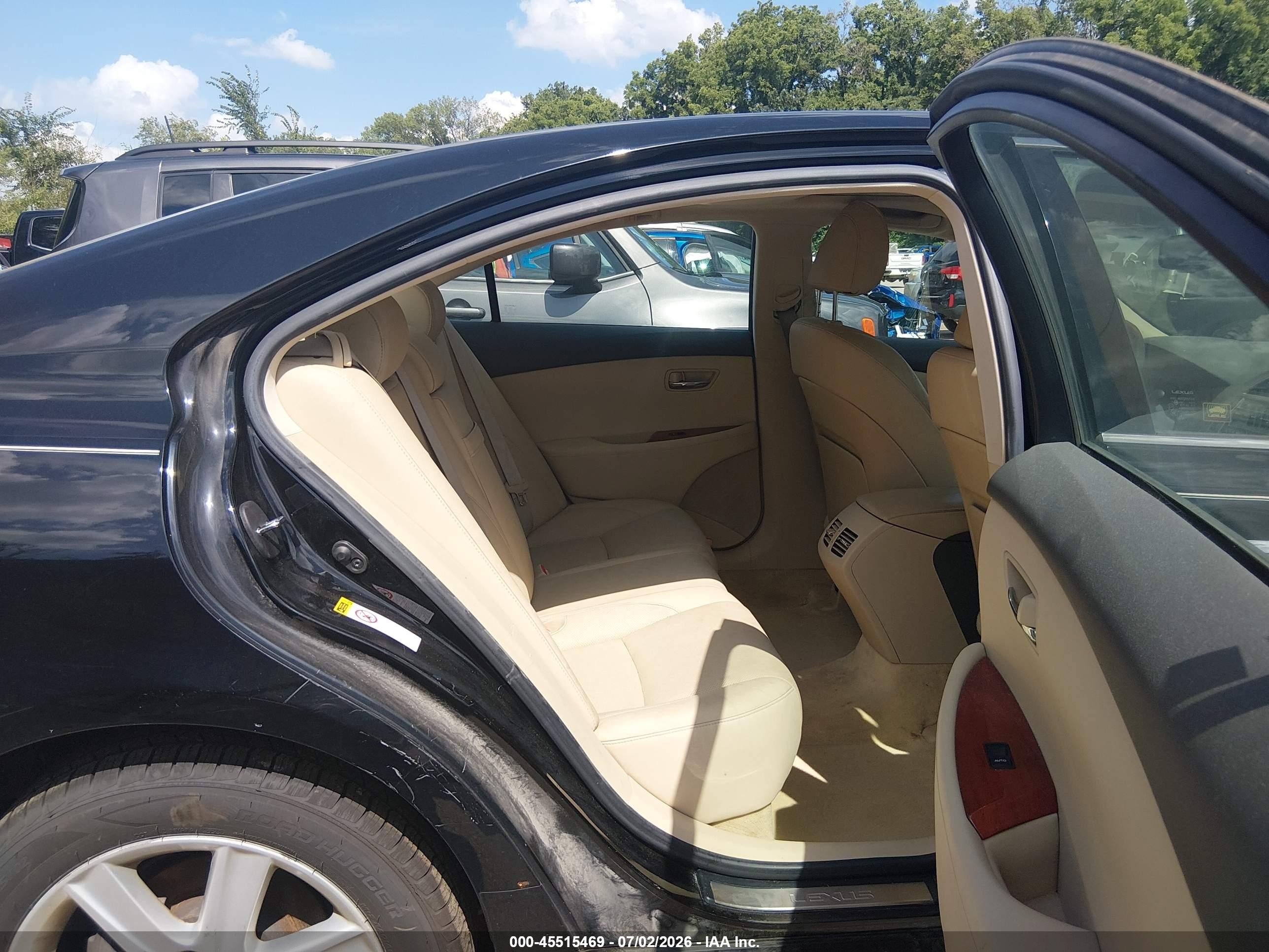2008 Lexus Es 350   Черный vin: JTHBJ46G582262645