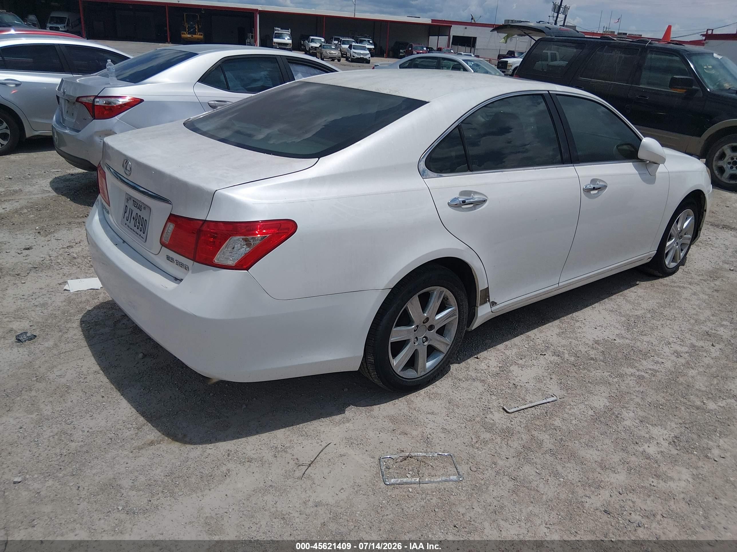 2009 Lexus Es 350   White vin: JTHBJ46G592277292