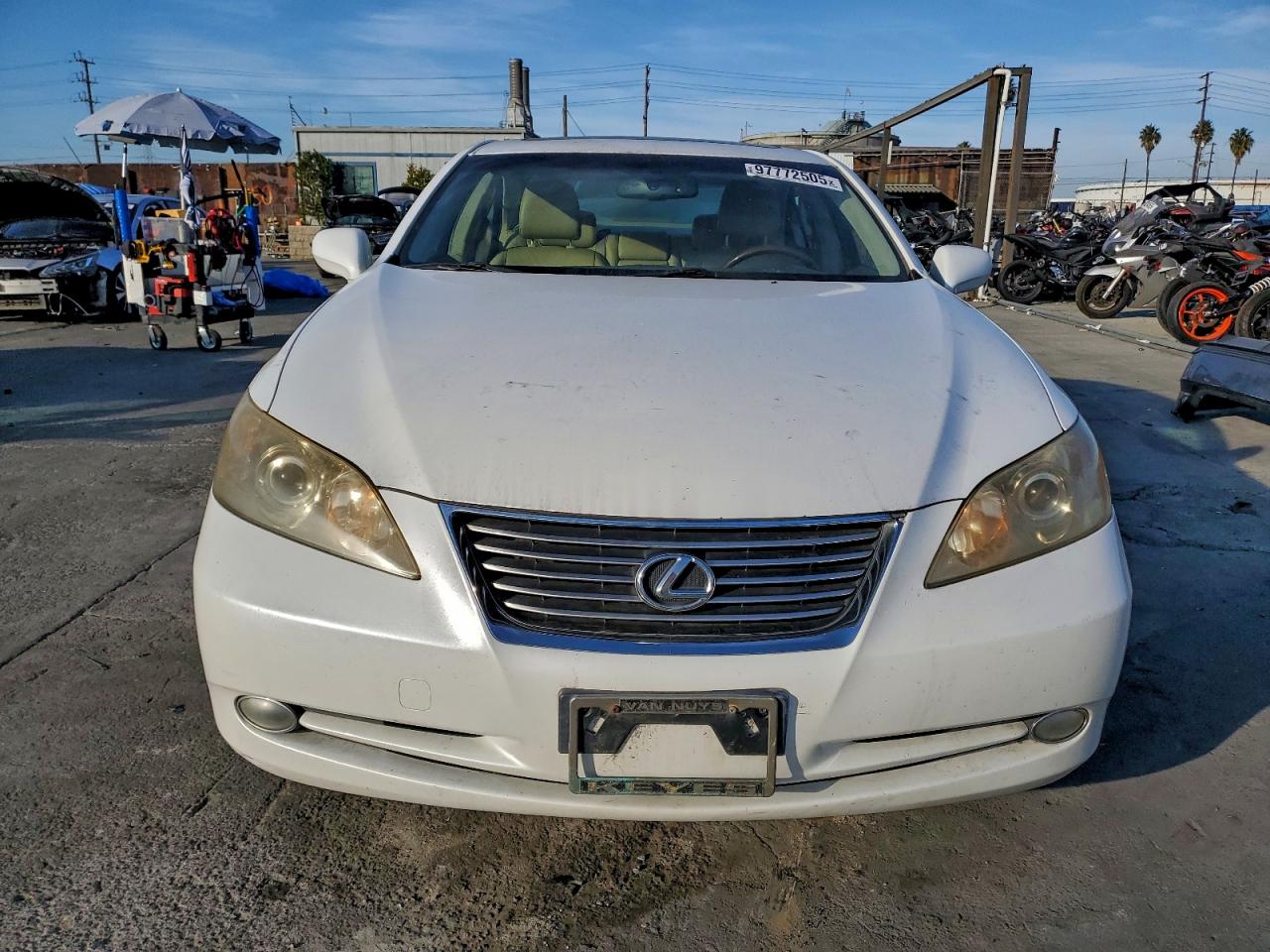 2009 Lexus Es 350 White vin: JTHBJ46G592288146