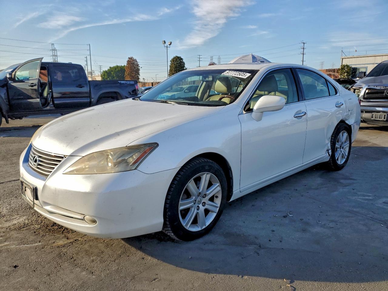 2009 Lexus Es 350 White vin: JTHBJ46G592288146