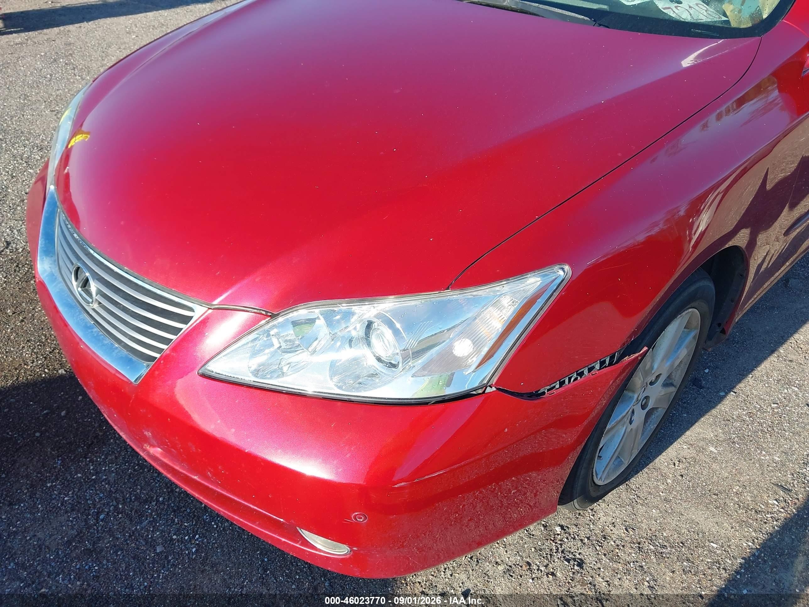 2009 Lexus Es 350   Burgundy vin: JTHBJ46G592288616