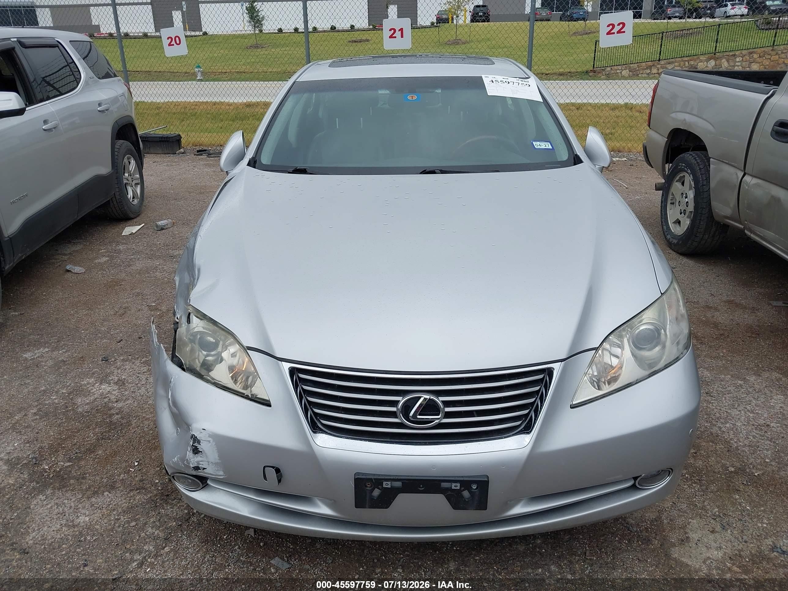 2009 Lexus Es 350   Silver vin: JTHBJ46G592319041