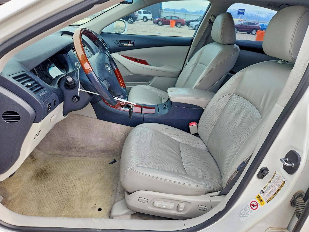 2009 Lexus Es 350 Base White vin: JTHBJ46G592335918