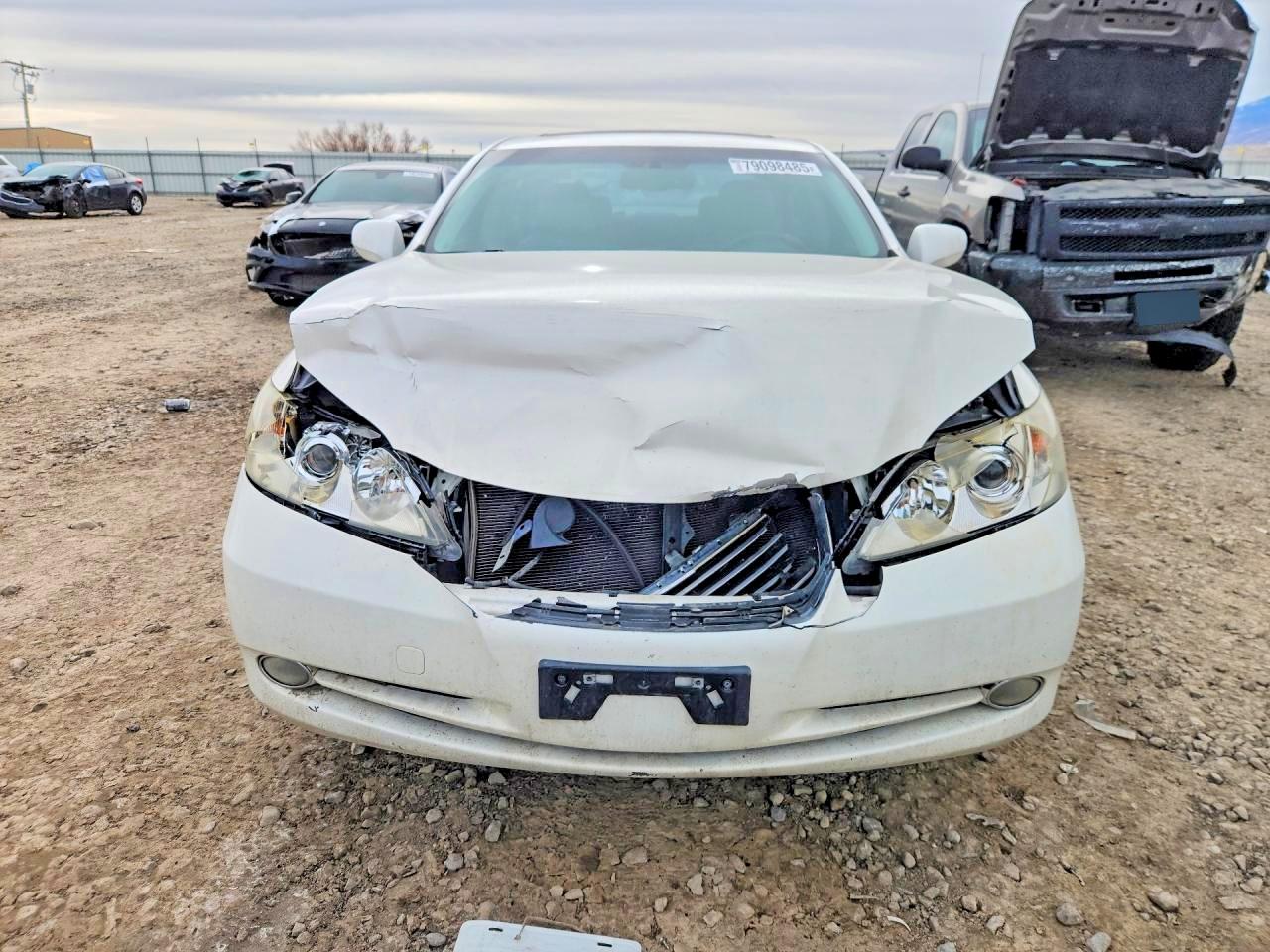 2009 Lexus Es 350 Base White vin: JTHBJ46G592335918