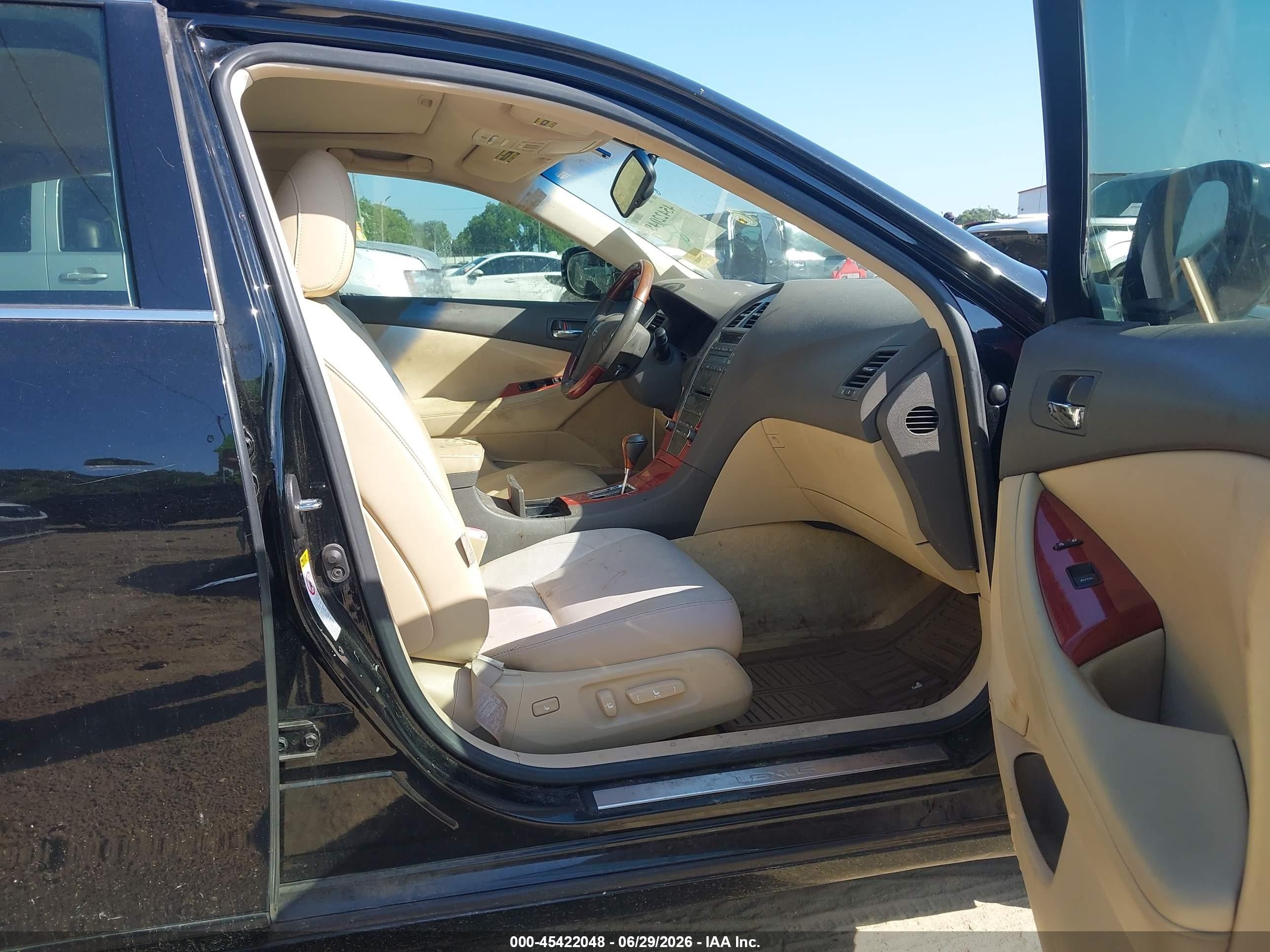 2007 Lexus Es 350   Black vin: JTHBJ46G672032594