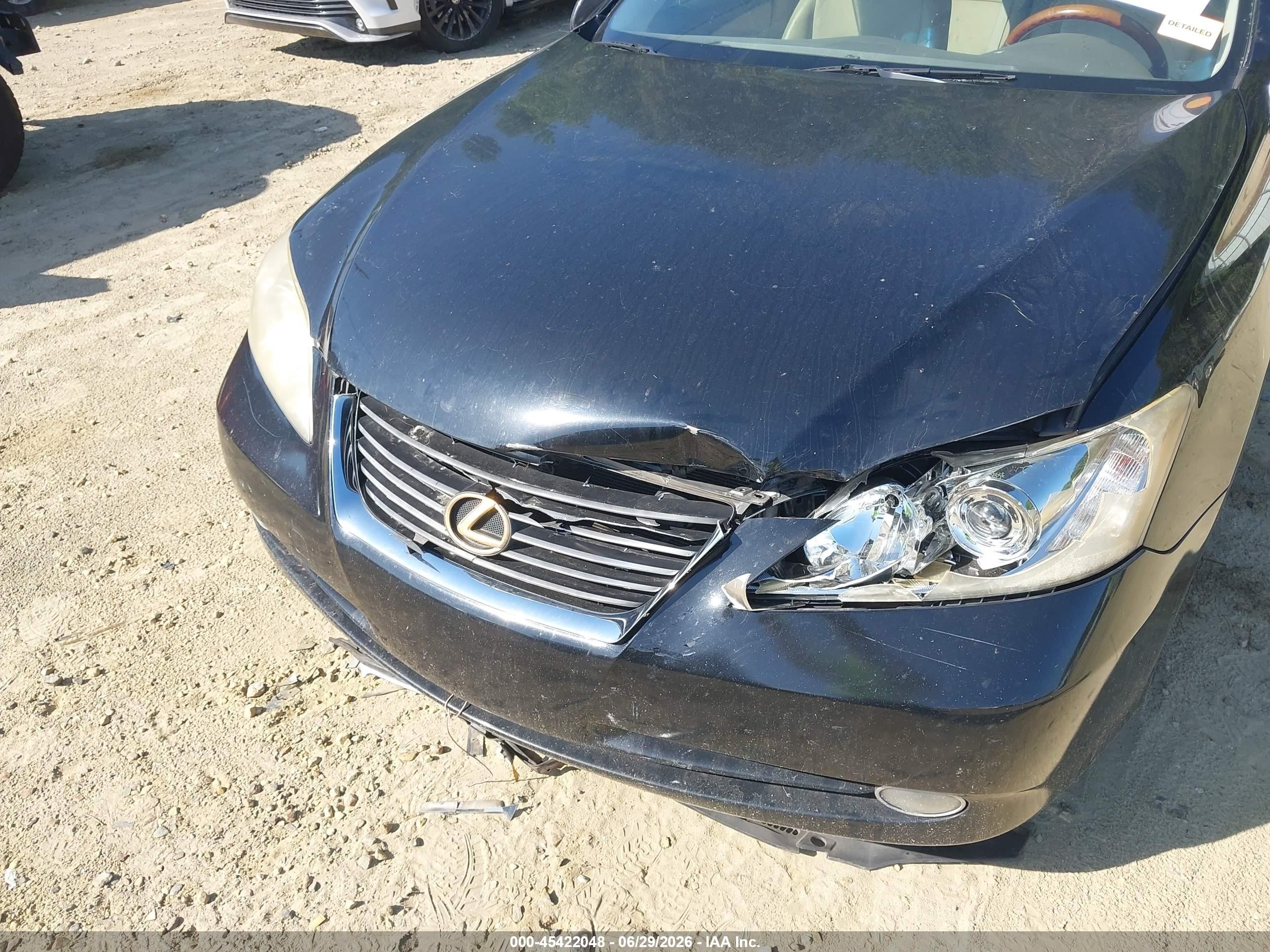 2007 Lexus Es 350   Black vin: JTHBJ46G672032594