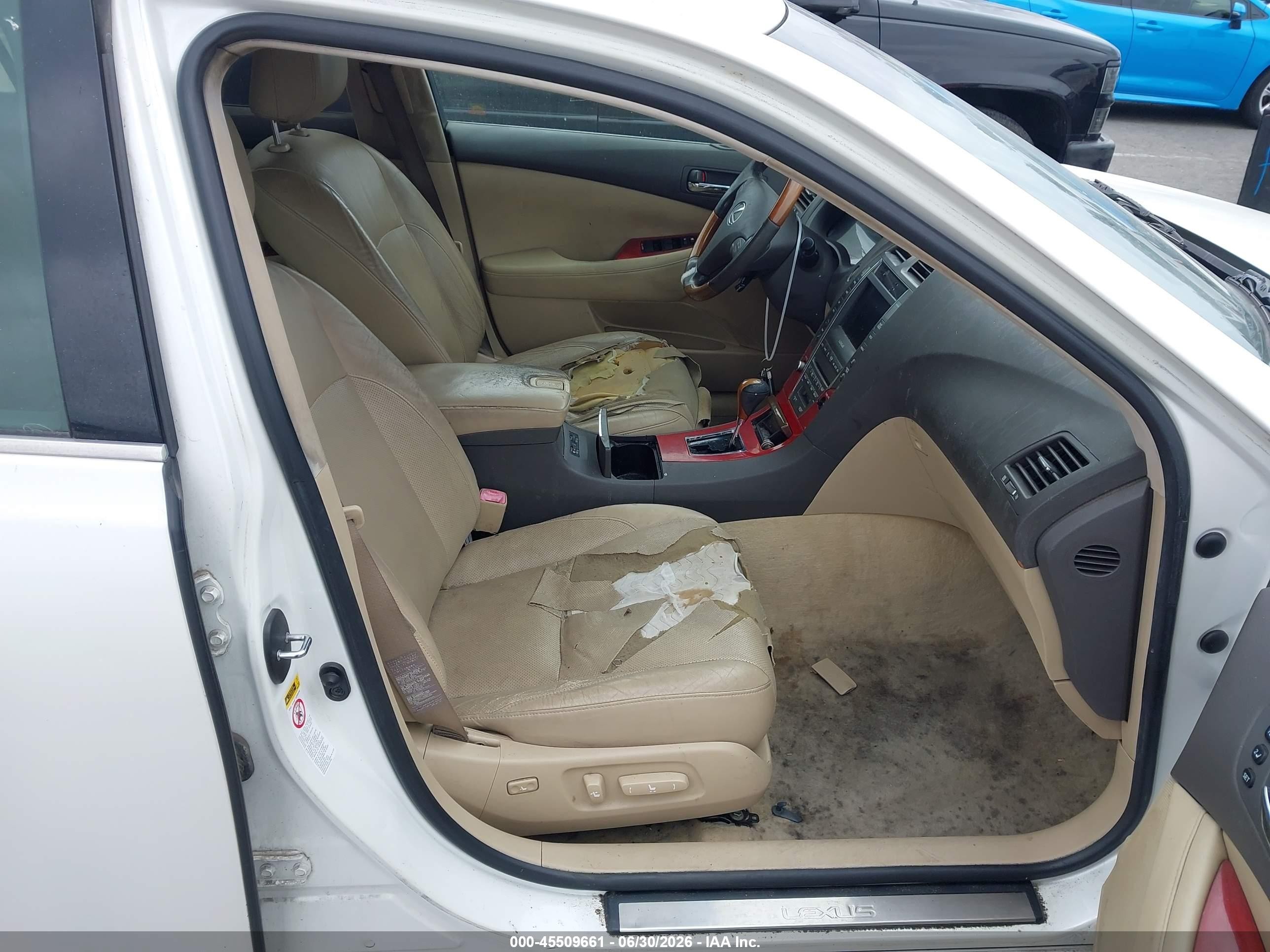 2007 Lexus Es 350   Белый vin: JTHBJ46G672046060