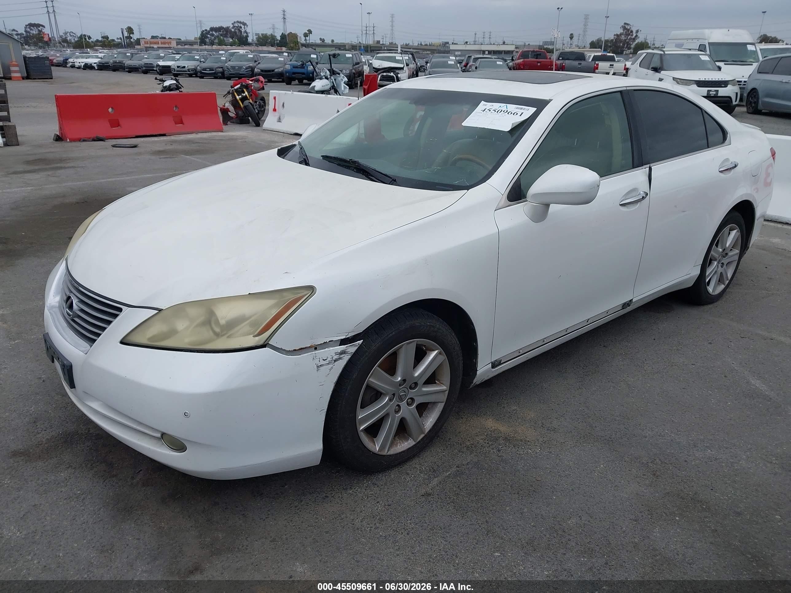 2007 Lexus Es 350   Белый vin: JTHBJ46G672046060