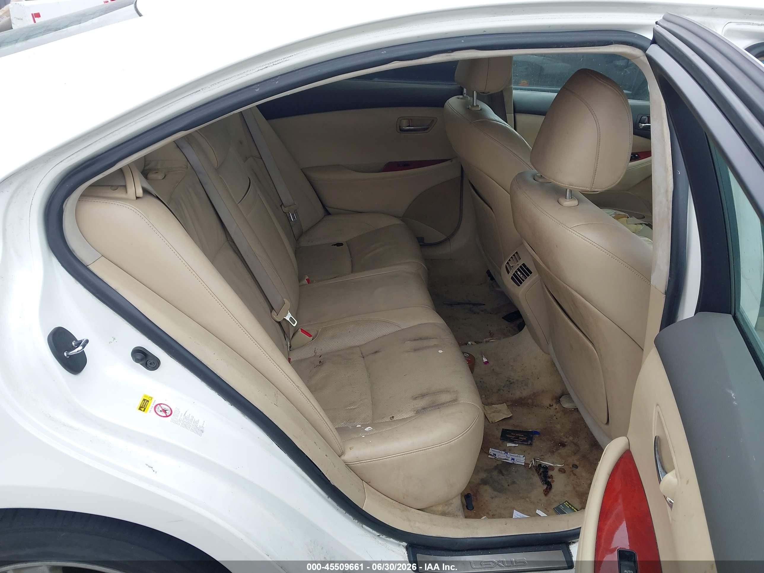 2007 Lexus Es 350   Белый vin: JTHBJ46G672046060